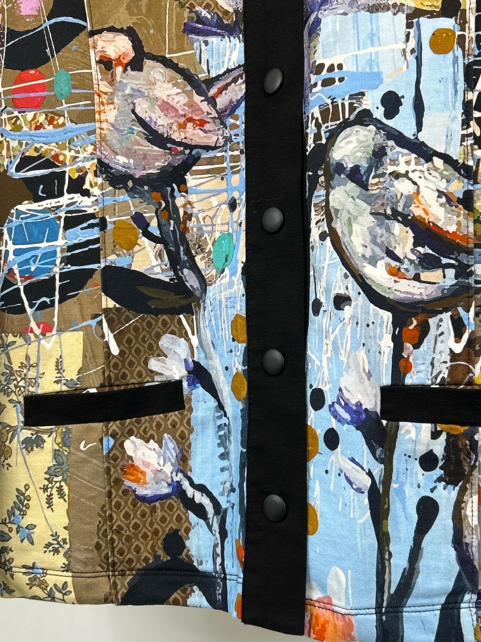 Art Simply by DOLCEZZA Size S Black Print Women Cardigan