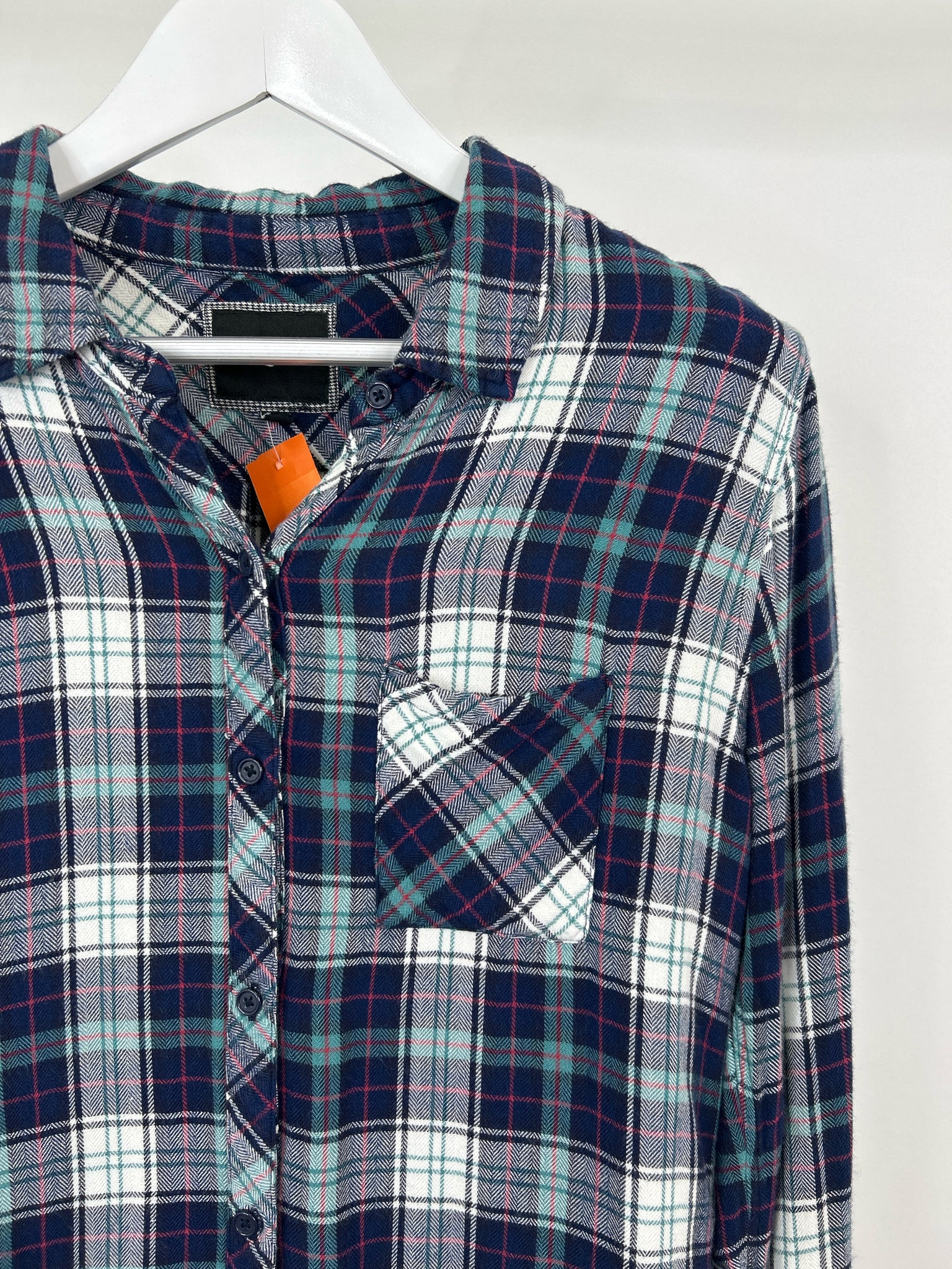 RAILS Size L Navy plaid Women Shirt
