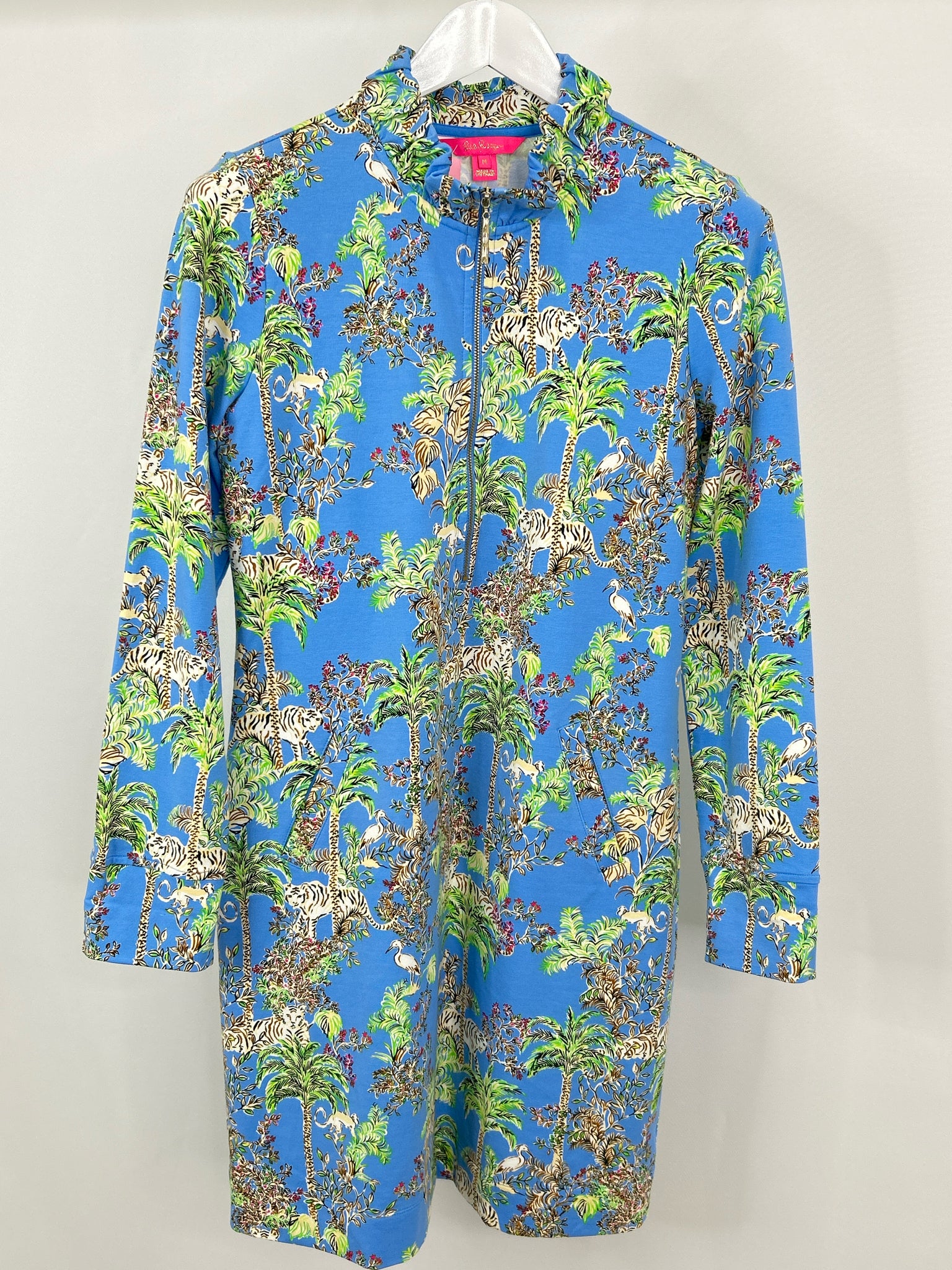 LILLY PULITZER Size M Blue Print Women Dress