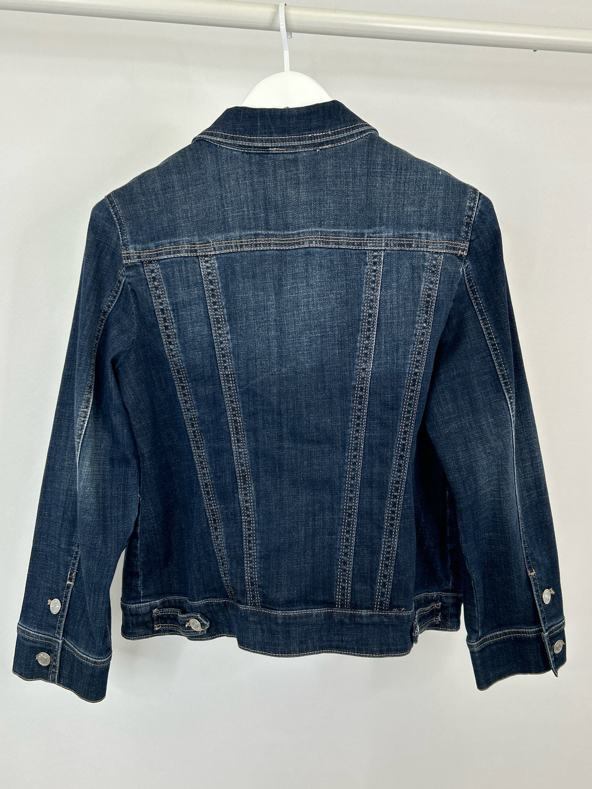CHICO'S Size 8/10 BLUE DENIM Women Jacket