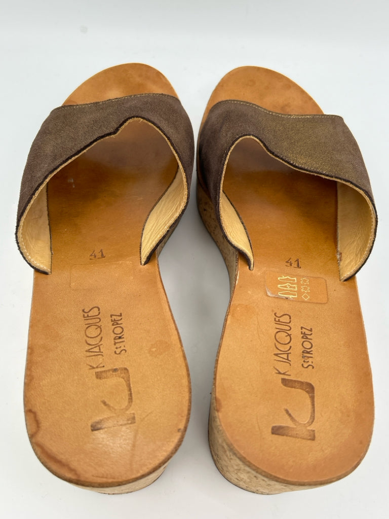 K JACQUES Women Size 41 BRONZE Sandal