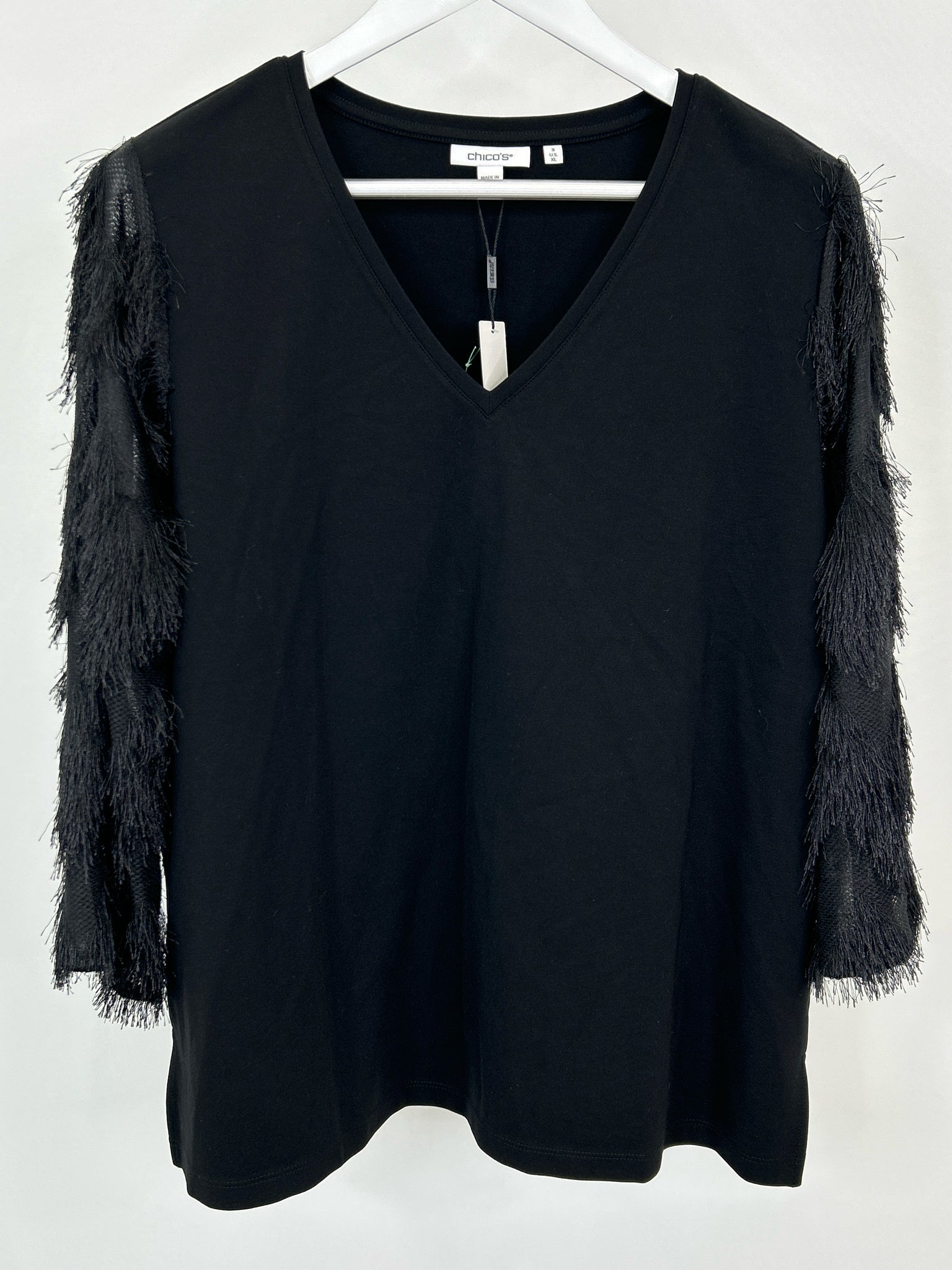 CHICO'S Size XL Black Women Top