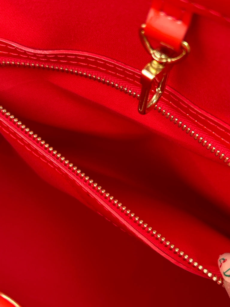 LOUIS VUITTON Red Orange Women's Purse