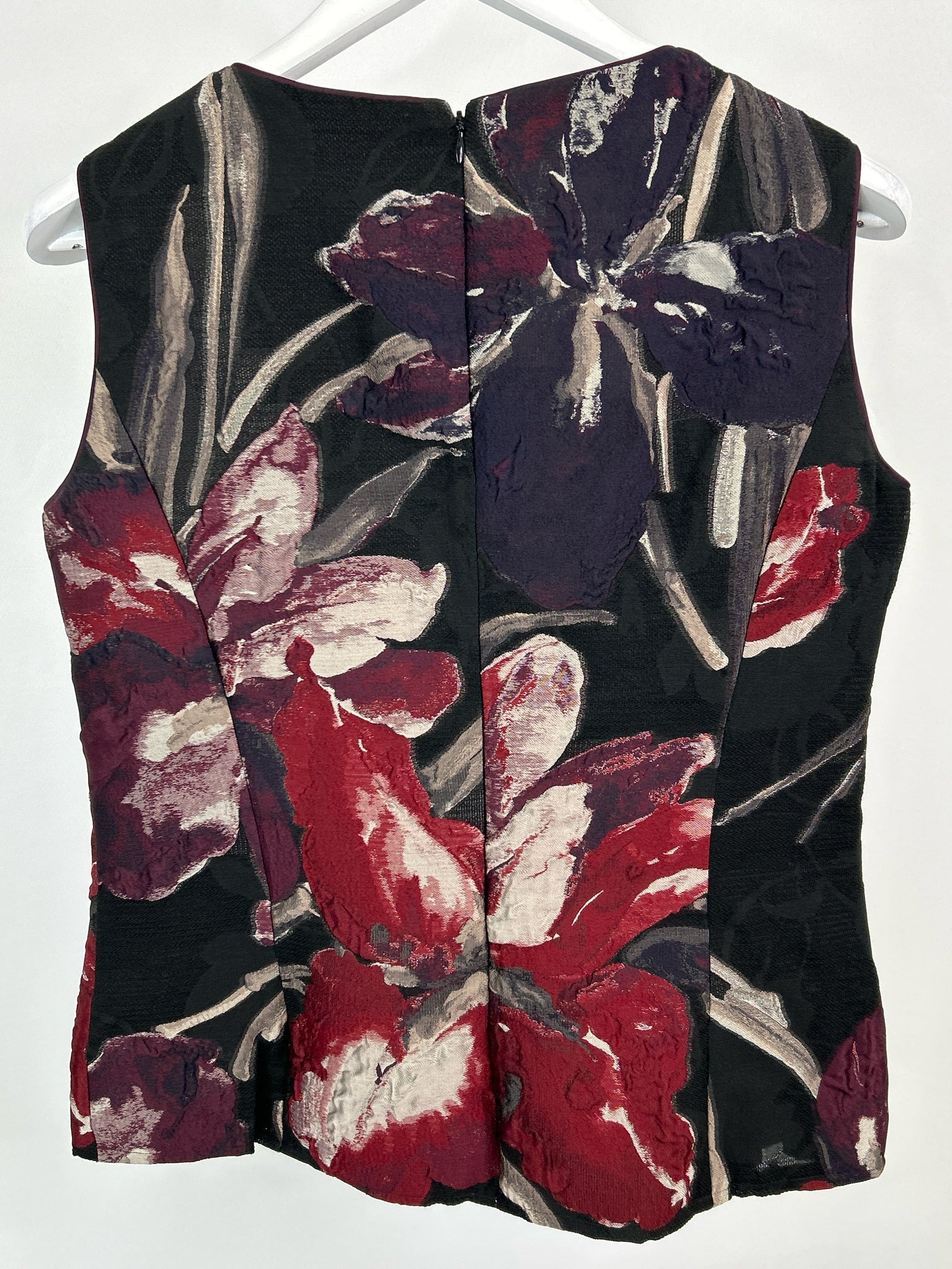 LAFAYETTE 148 Size 10 Black Print Women Top