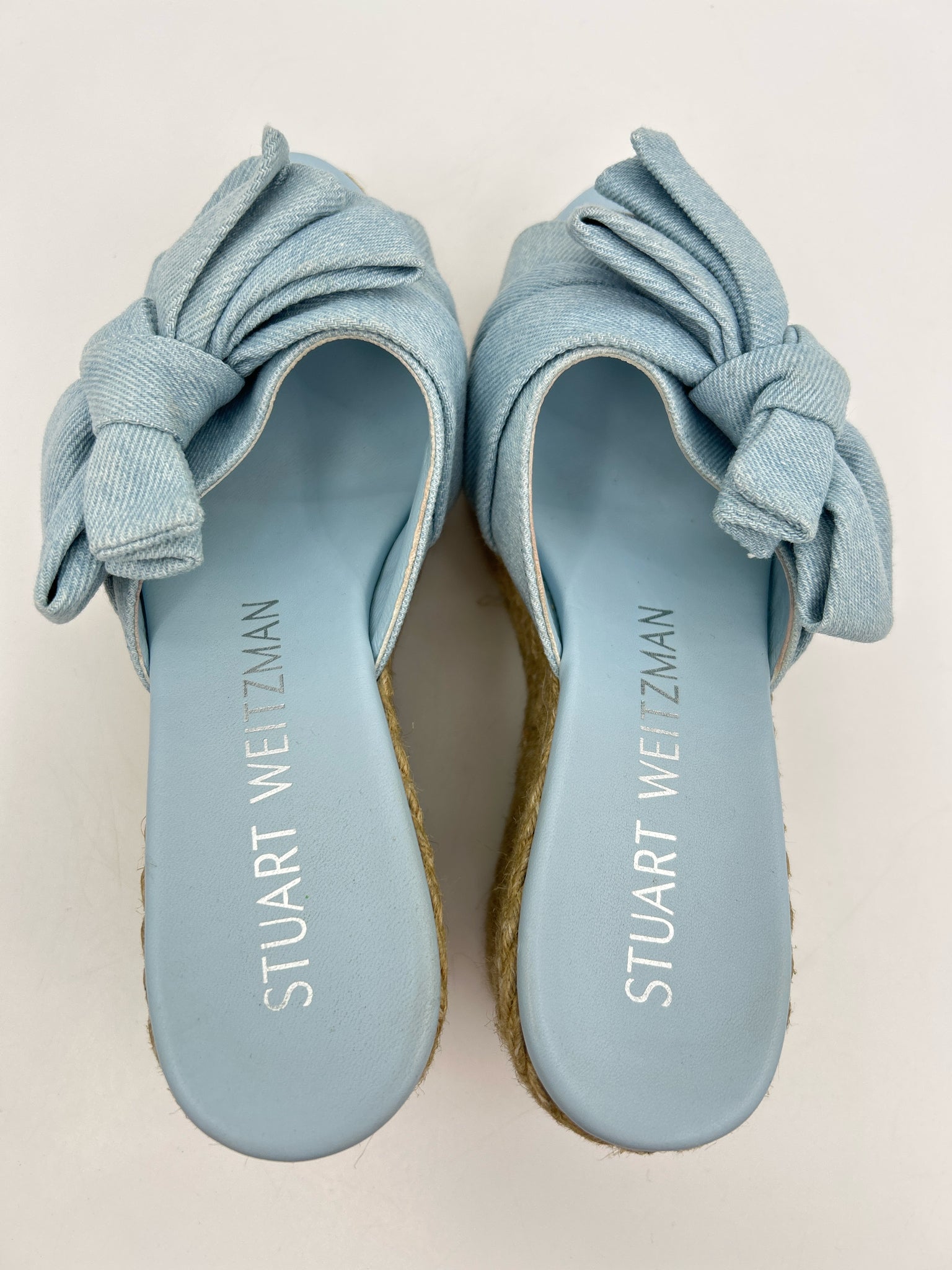 STUART WEITZMAN Size 7.5B BLUE DENIM Women Sandal
