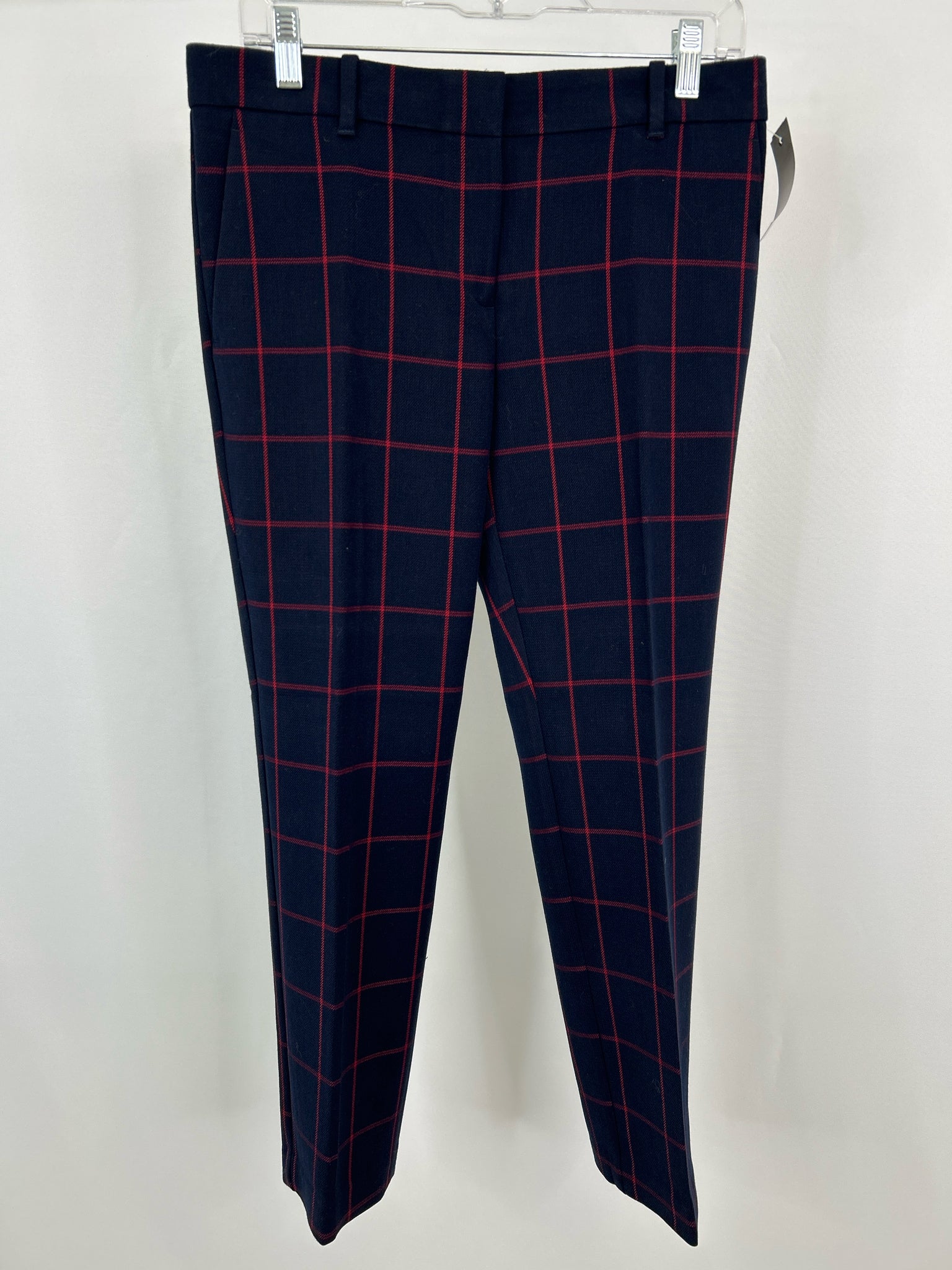 ANN TAYLOR NWT Size 4 Navy Plaid Women Pants NWT