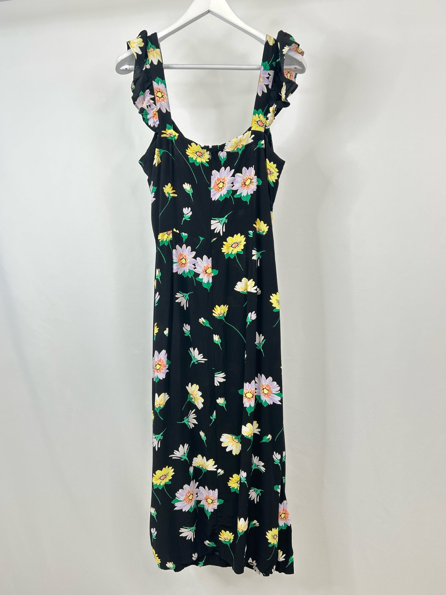 LOFT Size 14 Black Floral Women Dress