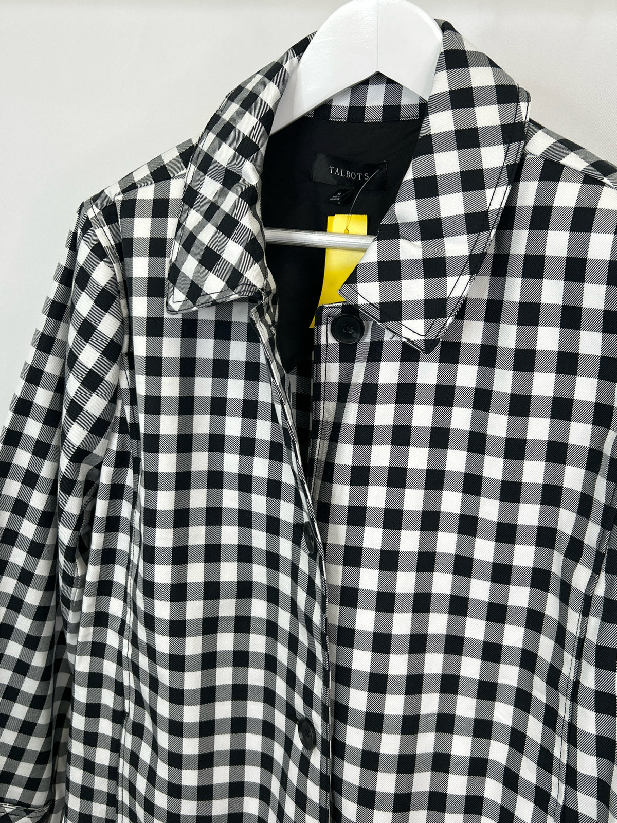 TALBOTS Size XL Black & White Women Blazer