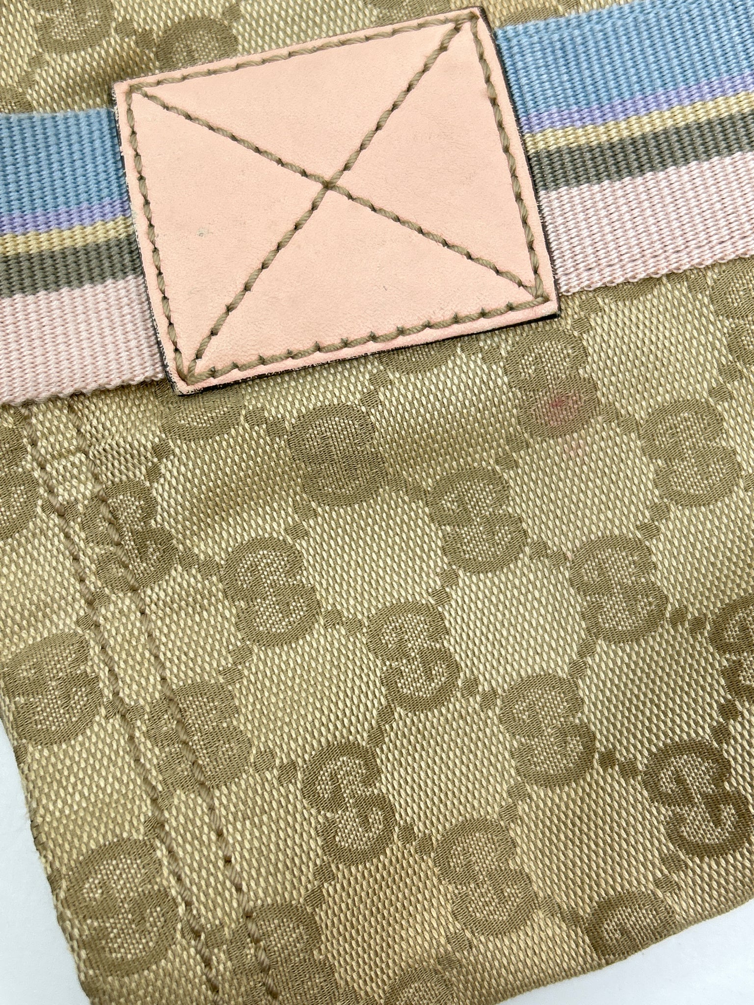 GUCCI Beige Monogram Women Purse Tote