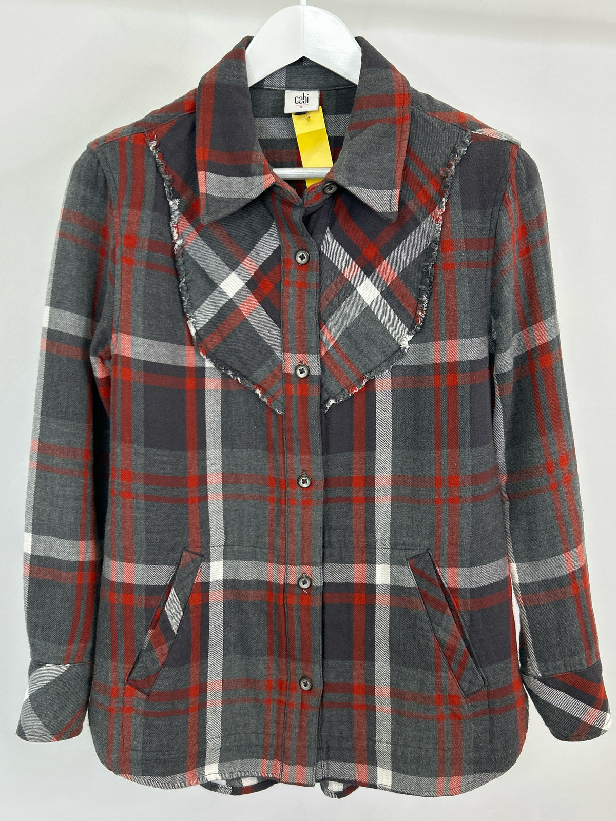 CABI Size S GRAY PLAID Women Jacket