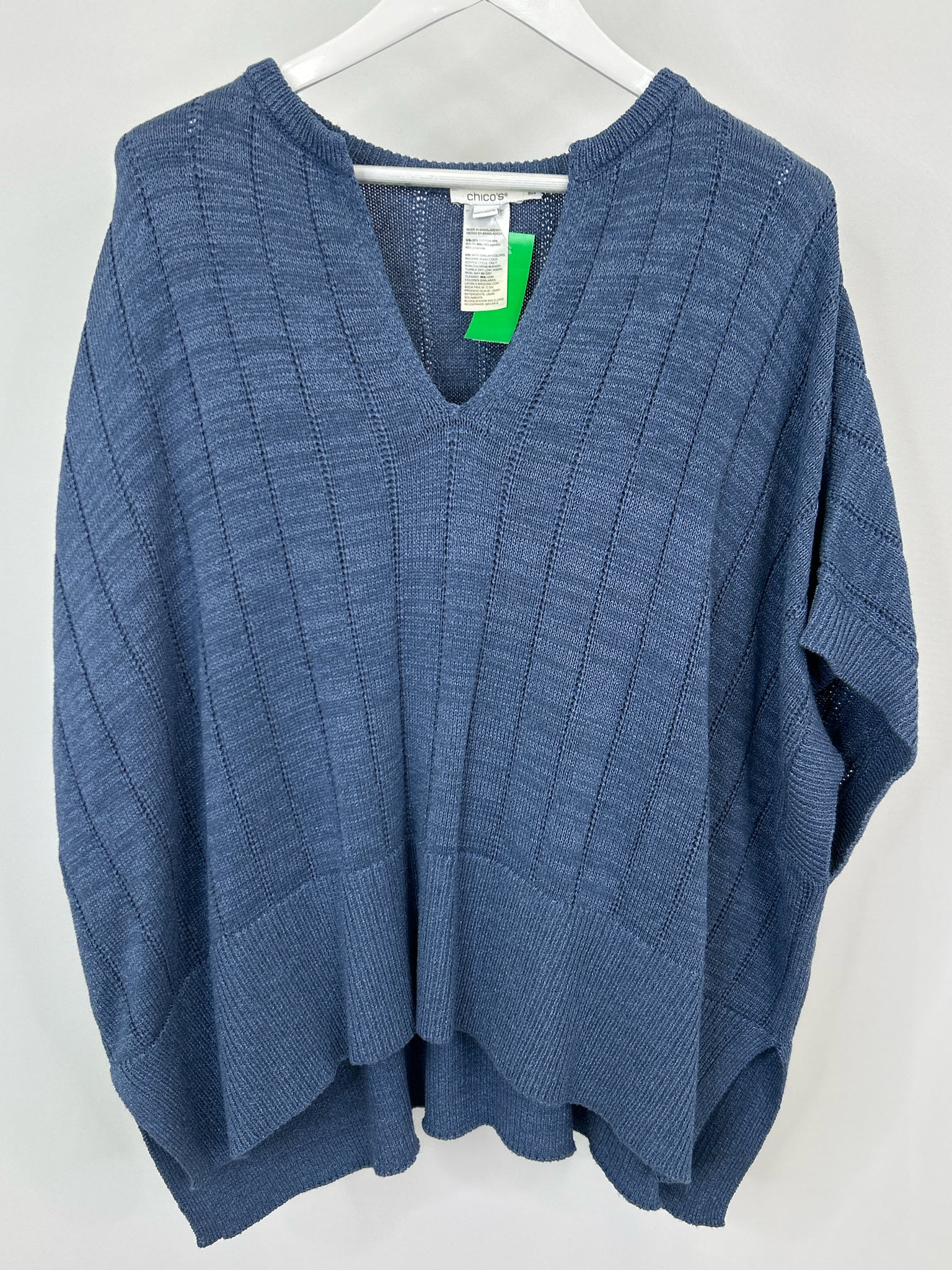 CHICO'S Size One Size Blue Women Poncho