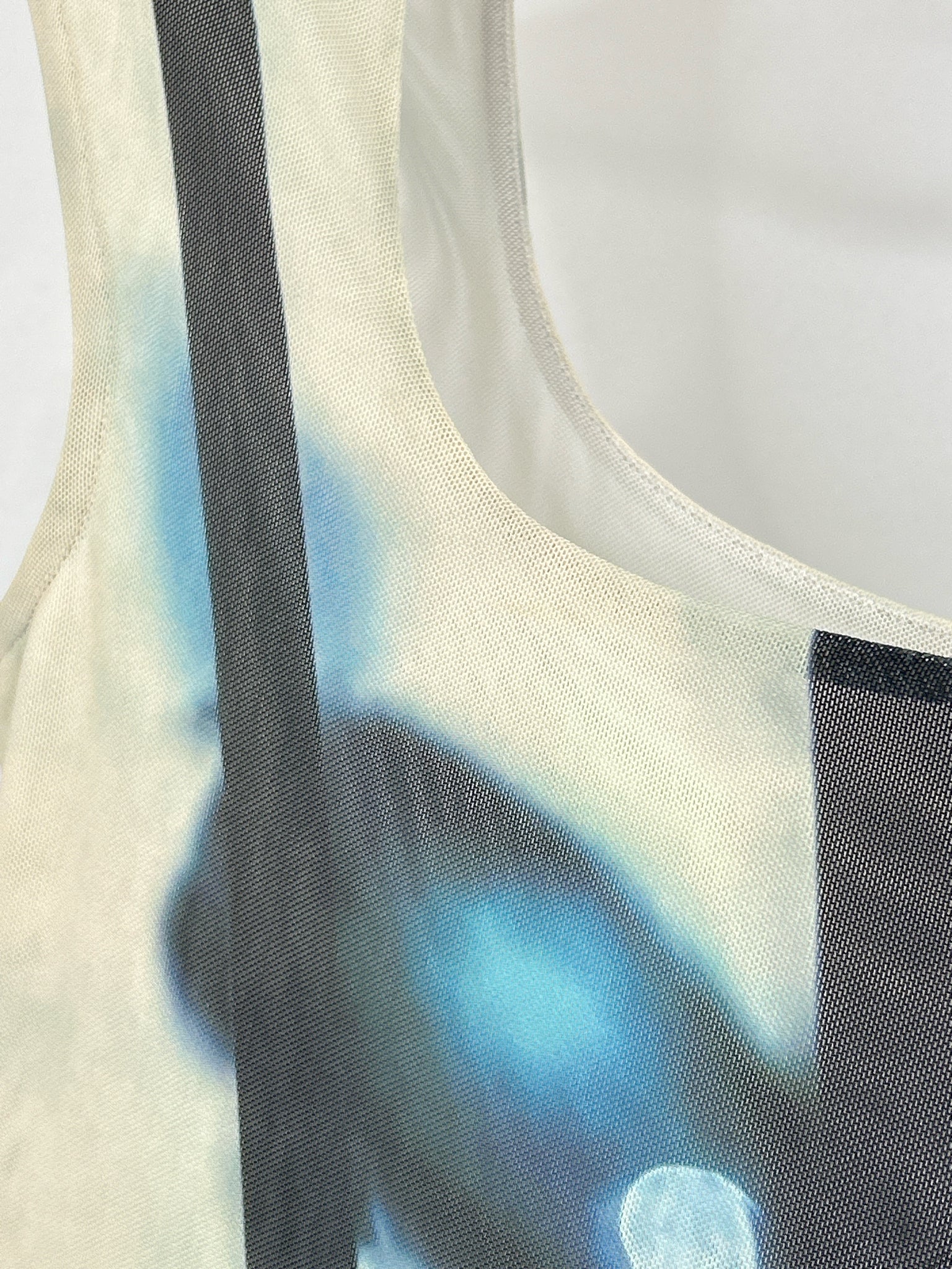 find me now Size XS/S Cream and Blue Women Dress