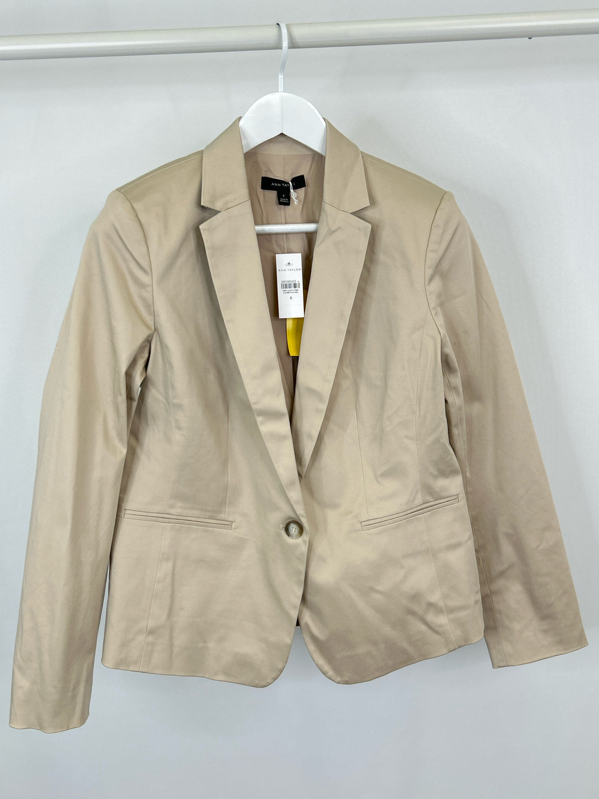 ANN TAYLOR Size 8 Beige Women Blazer
