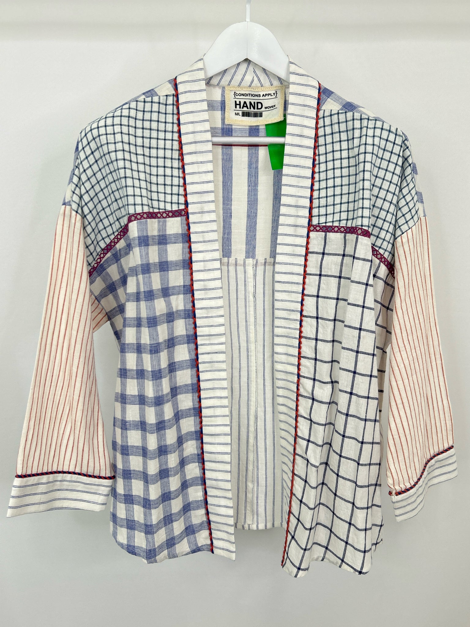 CONDITIONS APPLY Size M/L BLUE & WHITE Women Cardigan