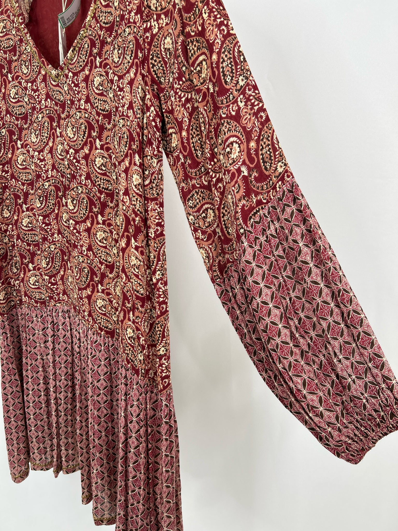 NEKANE NKN Size S/M Burgundy Print Women Dress