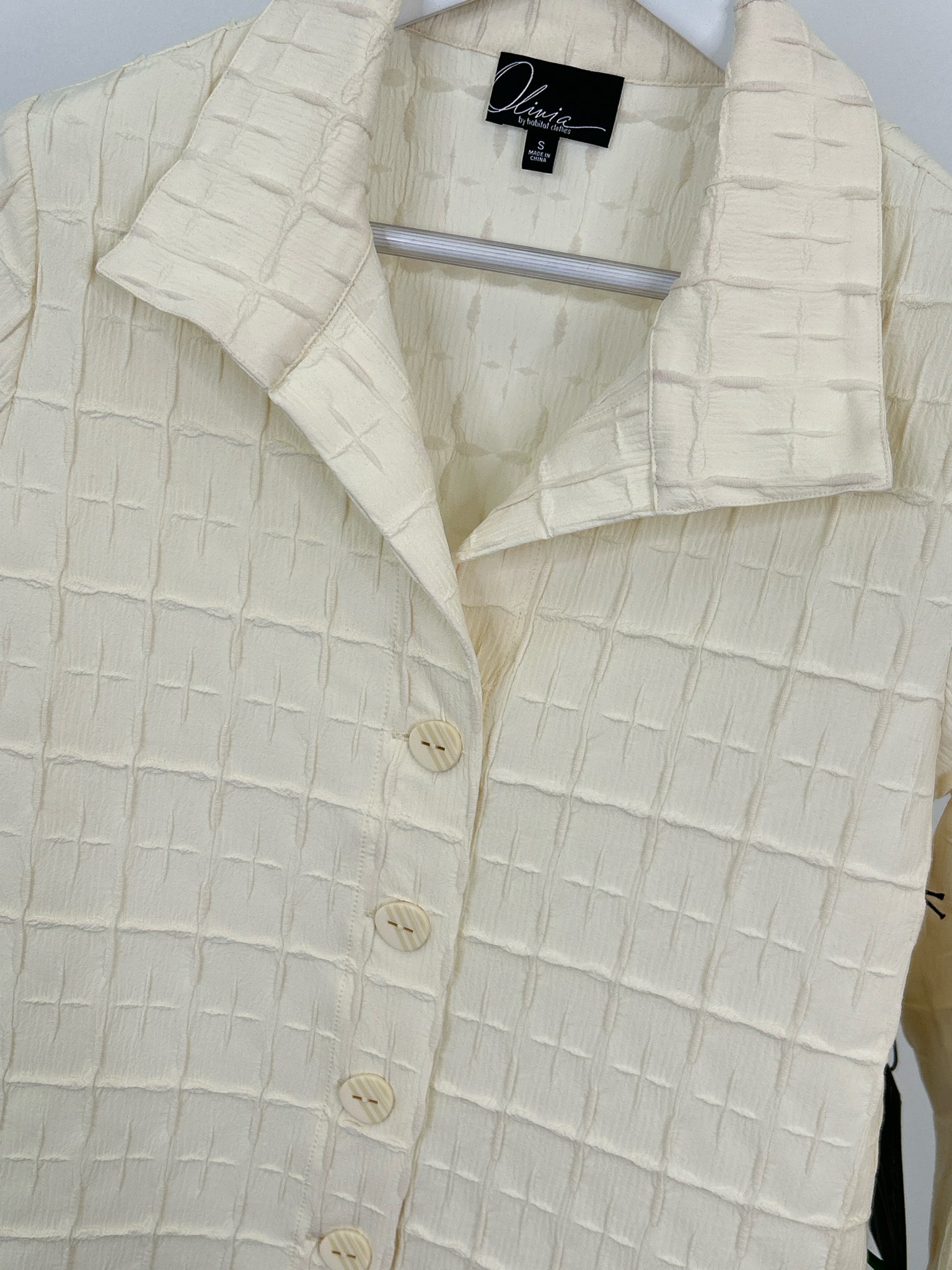 OLIVIA BY HABITAT CLOTHES Size S Ivory Women Jacket NWT