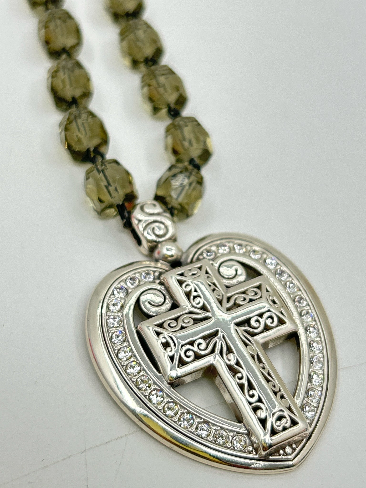 BRIGHTON GREEN AND SILVER Necklace NWT