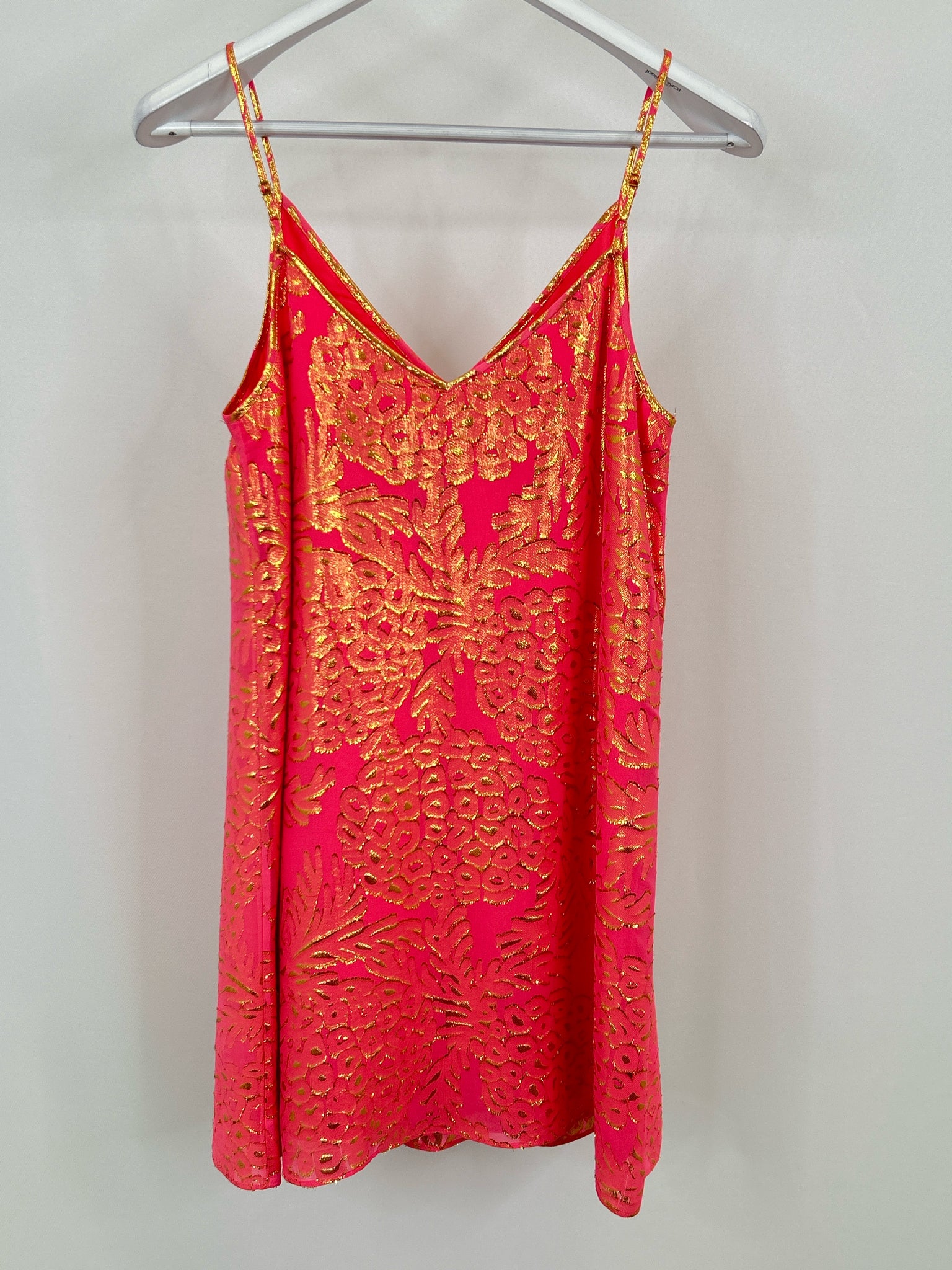 LILLY PULITZER Size S Coral Print Women Dress