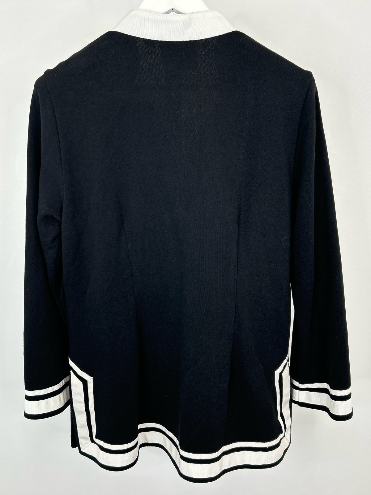 NICOBLU Size L Black and White Women Tunic