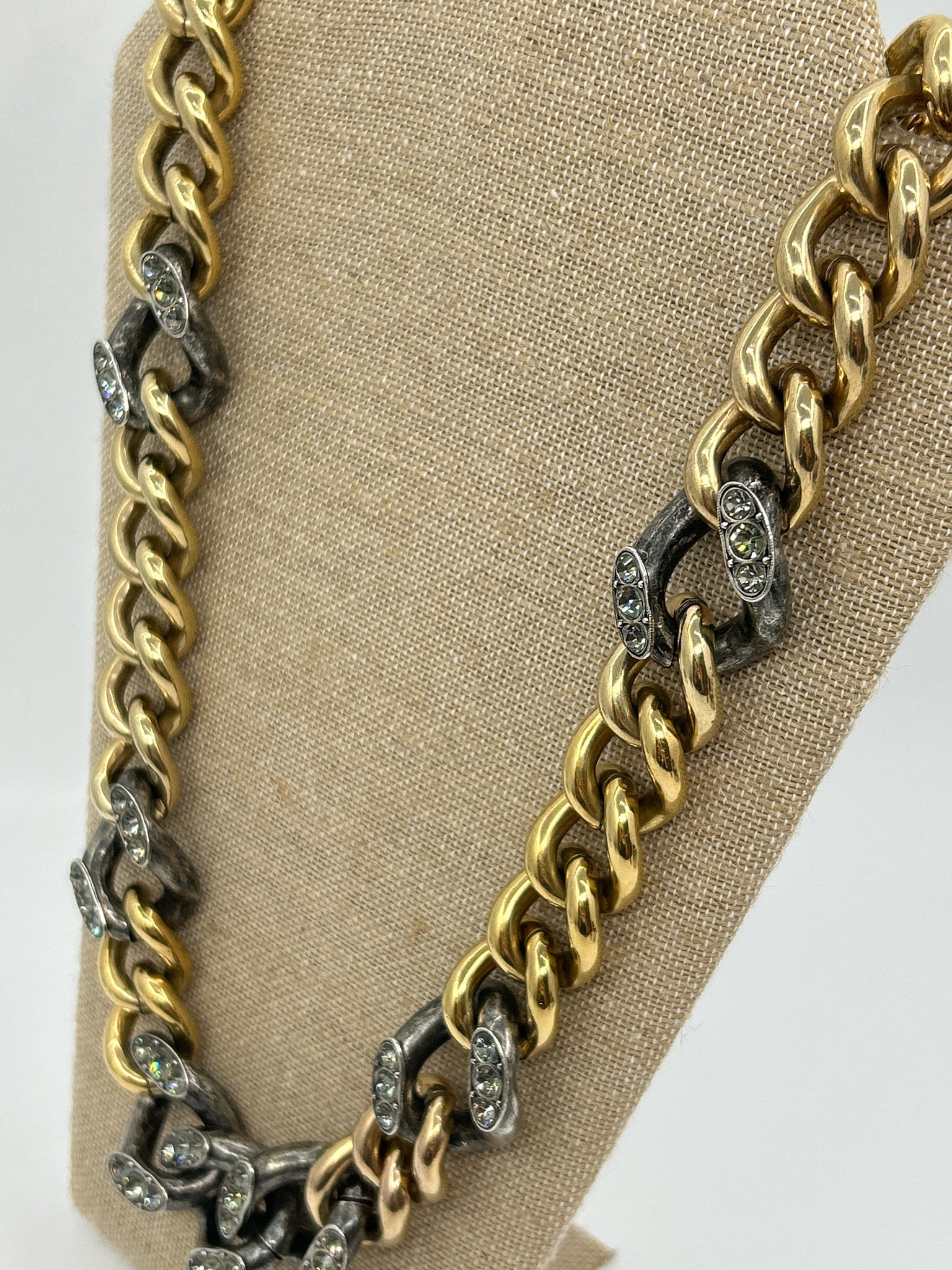 LANVIN Gold & Gunmetal Women's Necklace