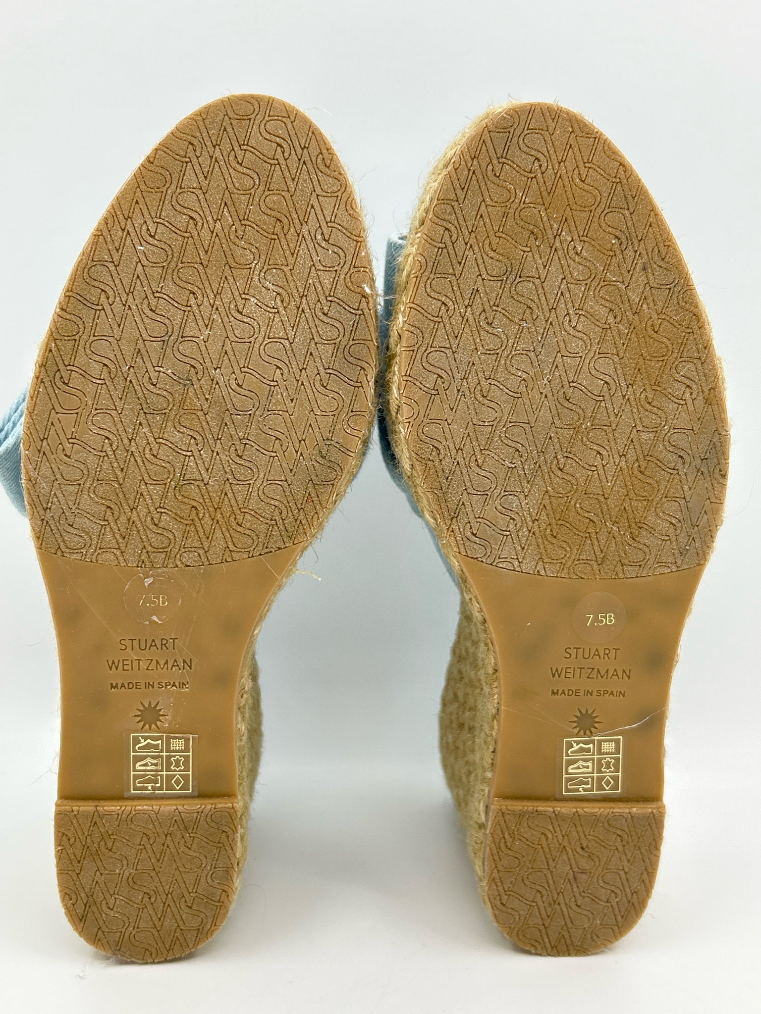 STUART WEITZMAN Size 7.5B BLUE DENIM Women Sandal