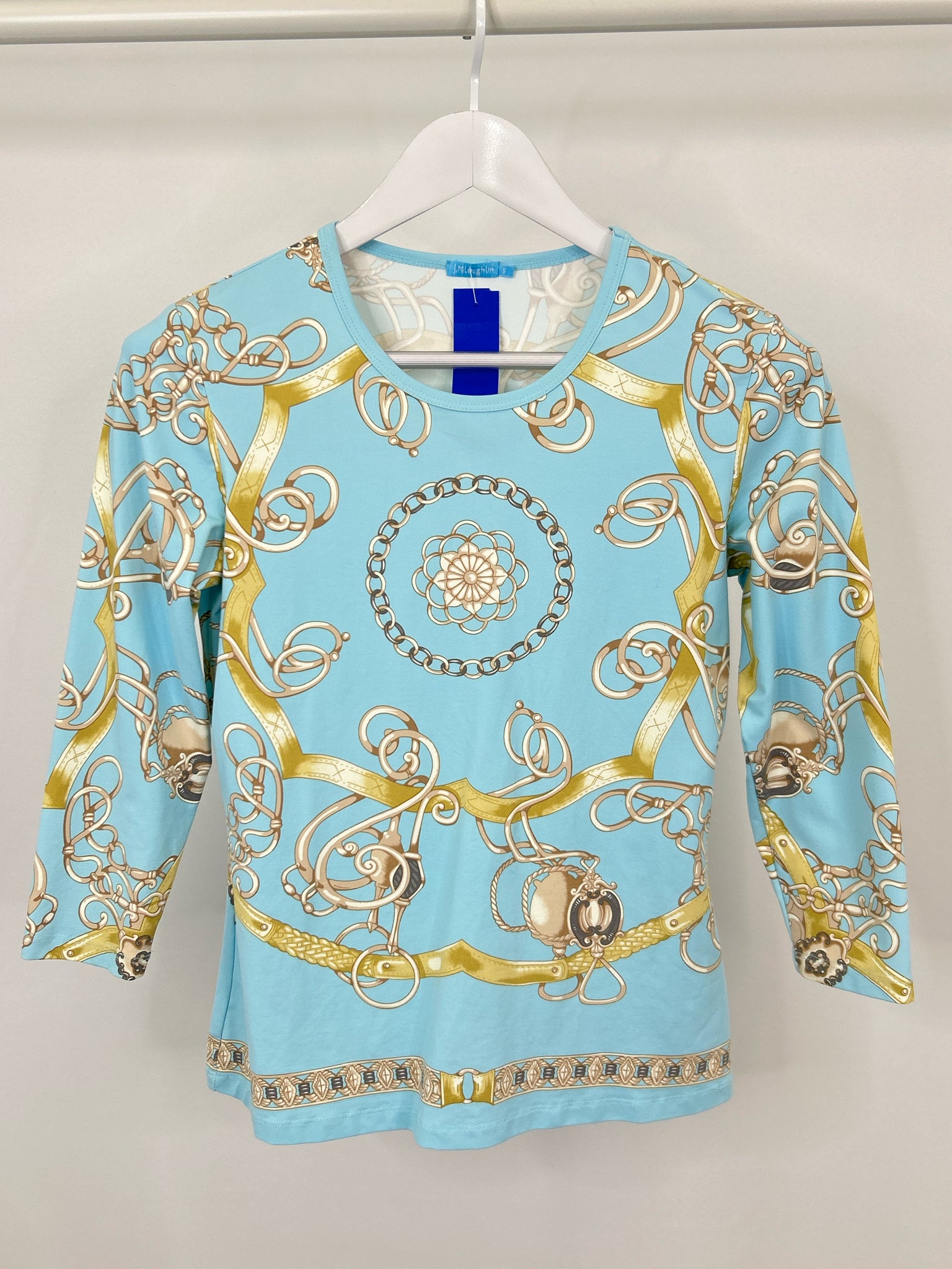 J.MCLAUGHLIN Size S BLUE AND BEIGE Women Top