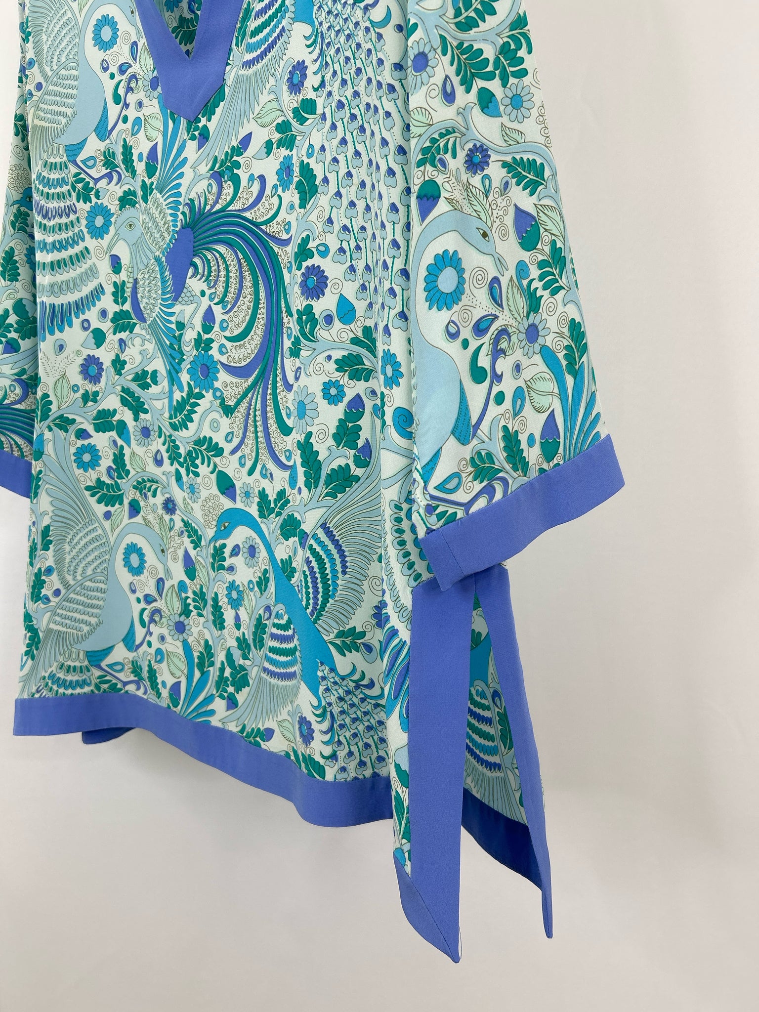 ANNIE GRIFFIN Size M Teal Print Women Tunic