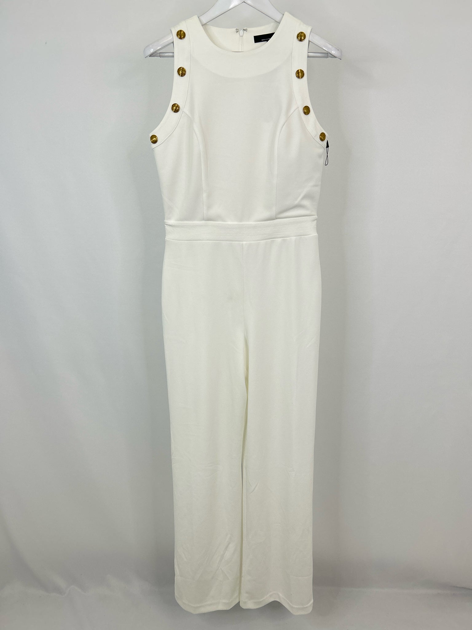 White House Black Market Size 10 ecru Women Jumpsuit