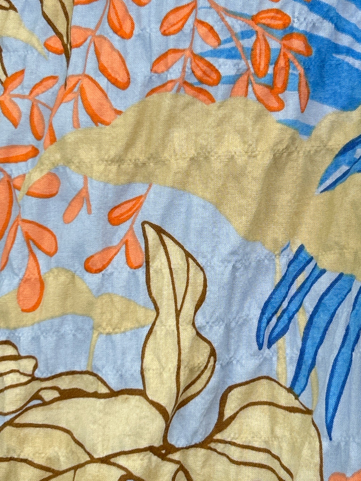 J MCLAUGHLIN Size L Blue Print Women's Shirt