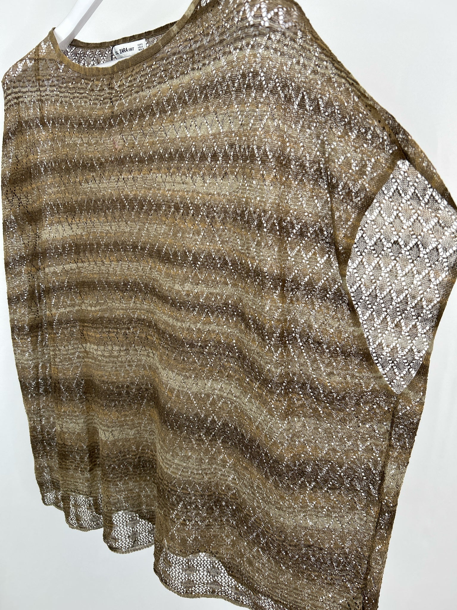 ZARA KNIT Size S Brown Women Top
