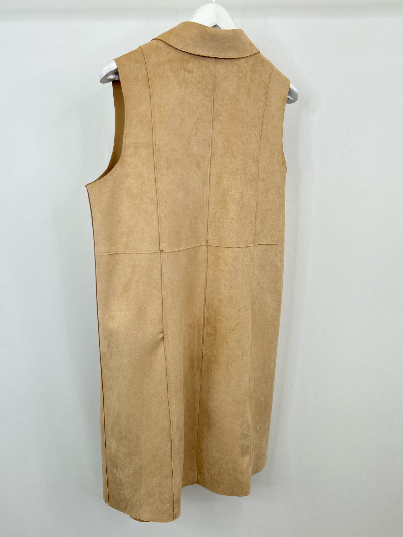 JOAN VASS Size L Tan Women Vest