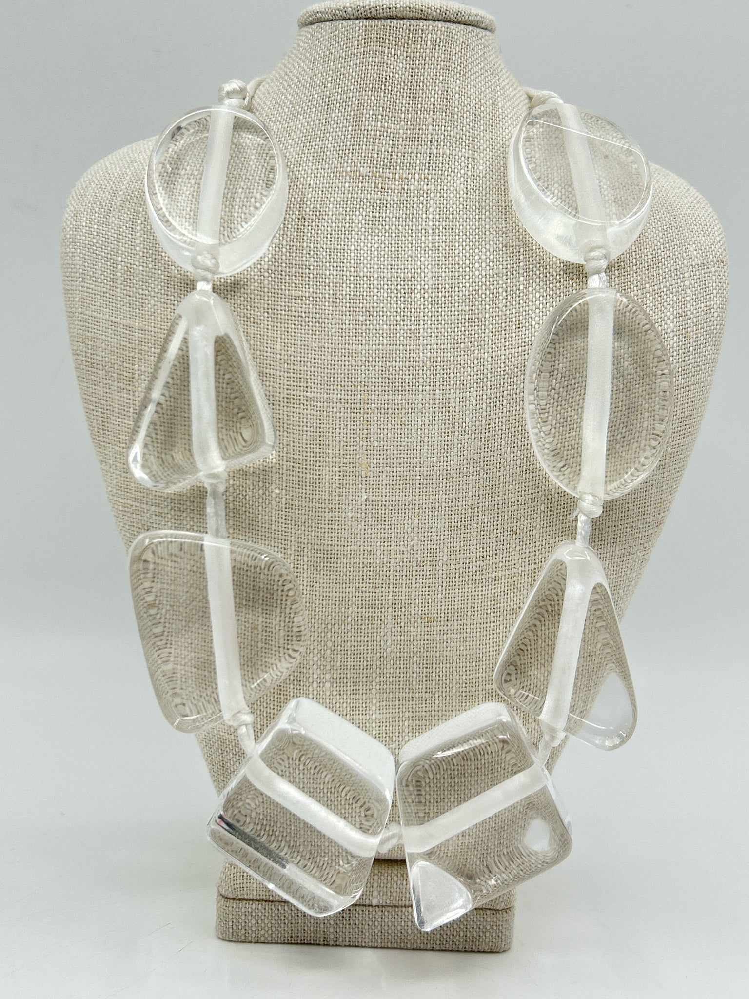 MANOUK Clear & White Necklace