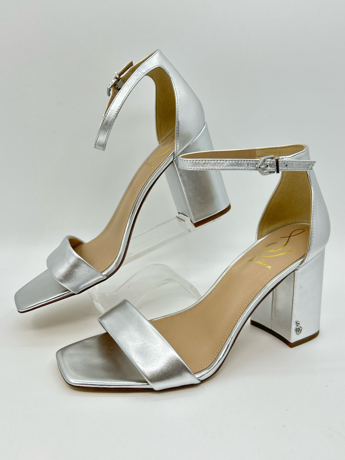 SAM EDELMAN Size 10 Silver Metallic Women Sandal