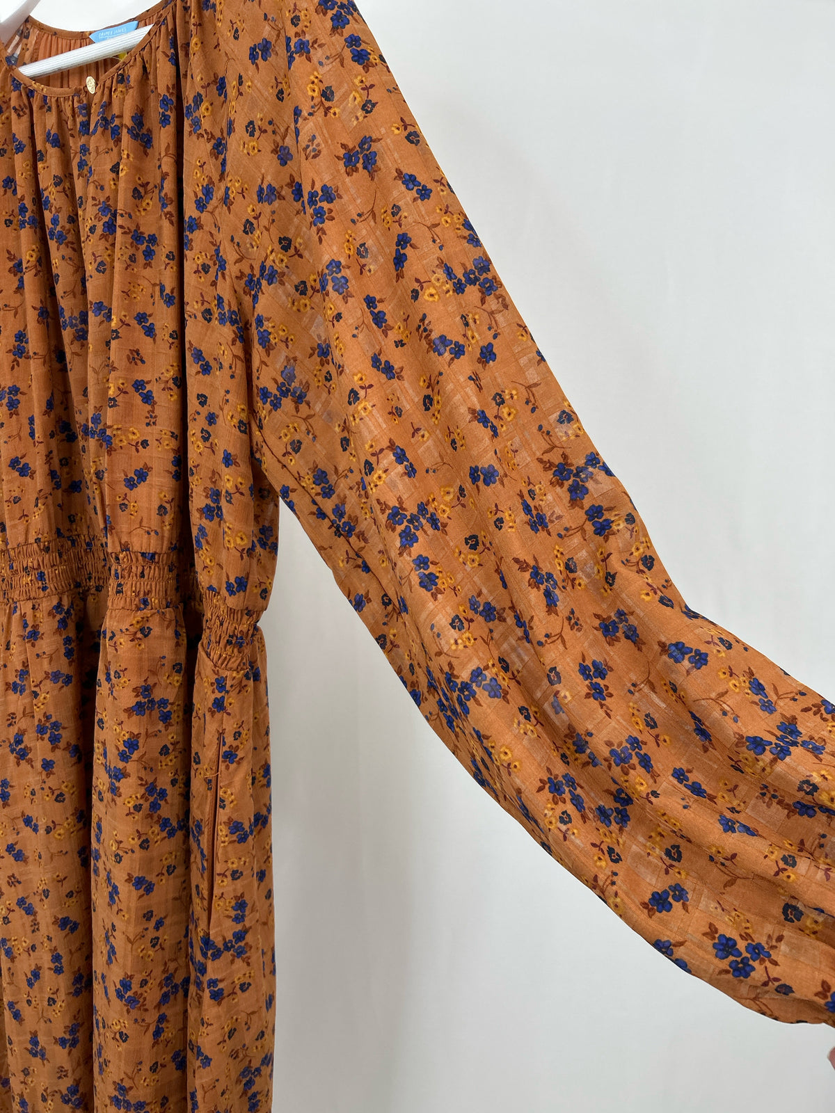 DRAPER JAMES Size 2X Brown floral Women Dress