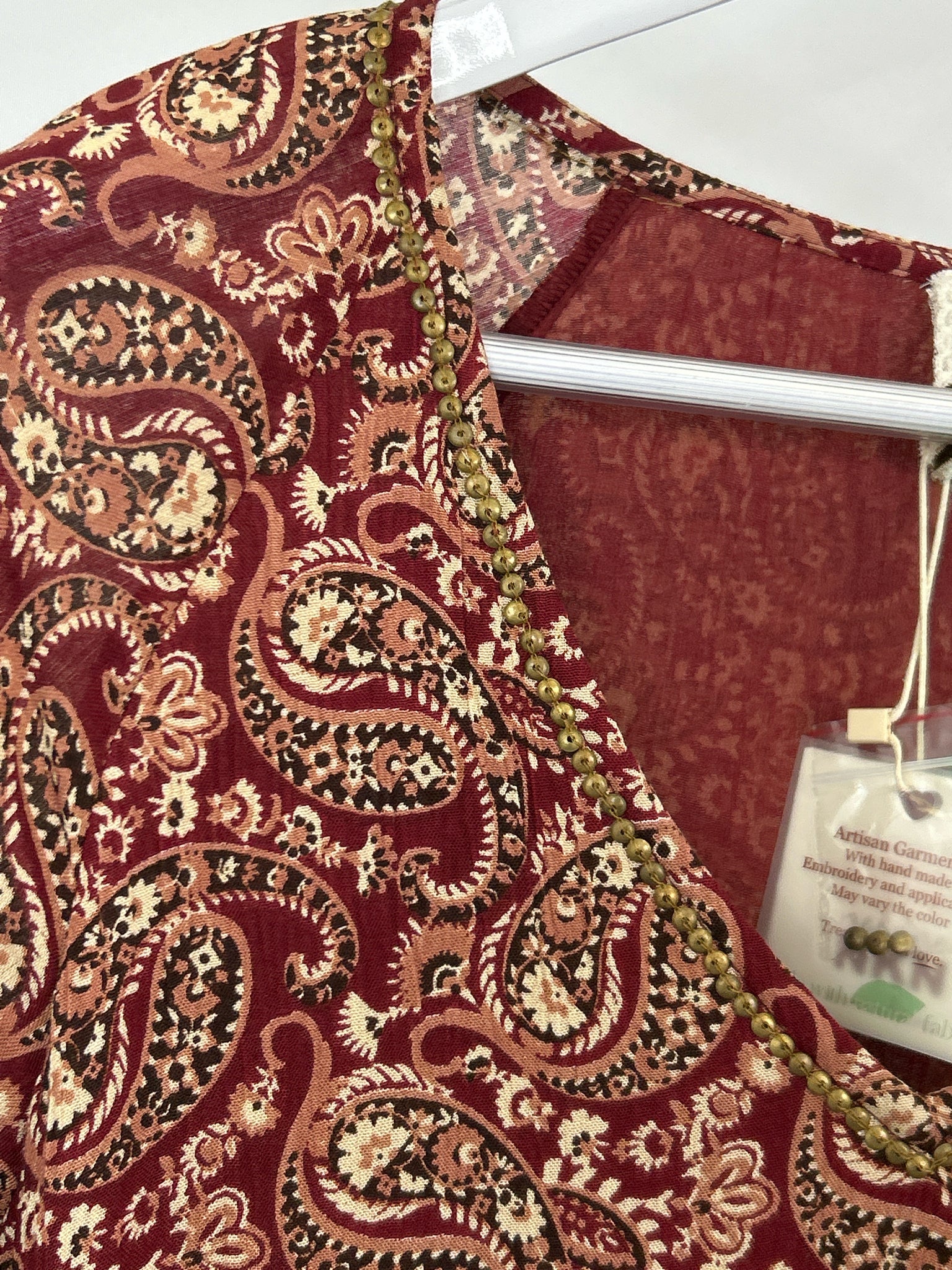 NEKANE NKN Size S/M Burgundy Print Women Dress