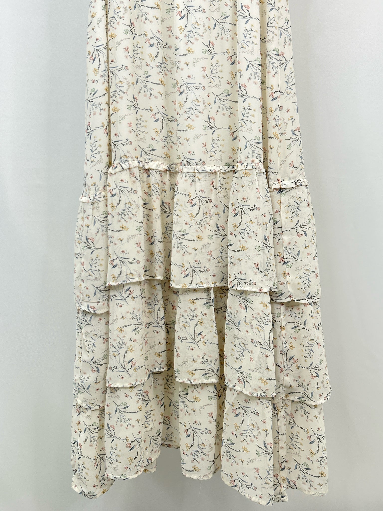 FAB'RIK Size M White Print Women Dress
