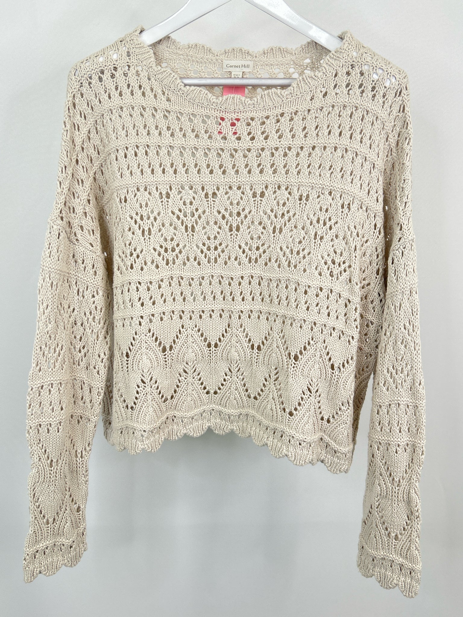 Garnet Hill Size XL Beige Women Sweater