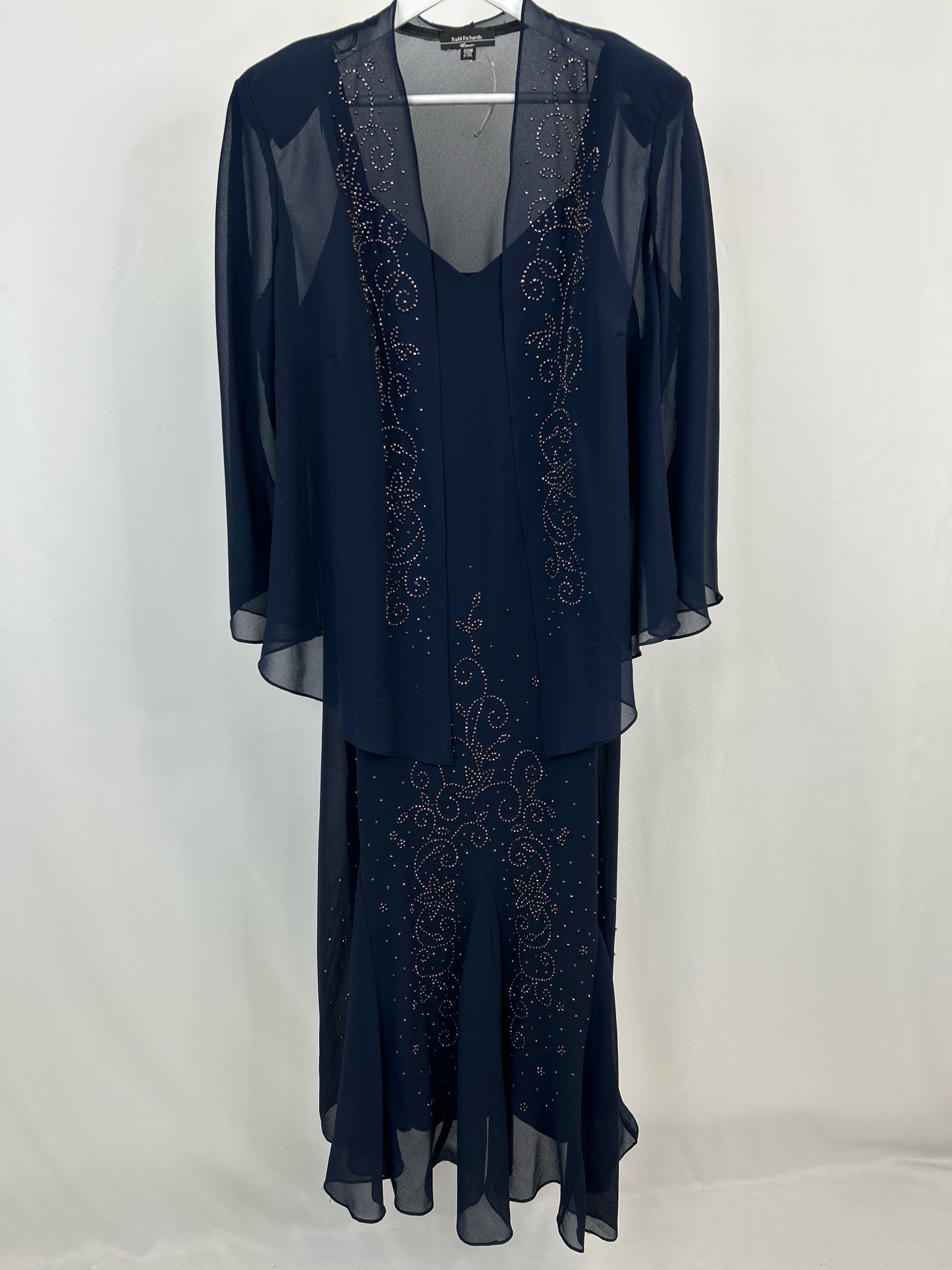 R & M RICHARDS Size 20W Navy Women 2-Piece w/dress