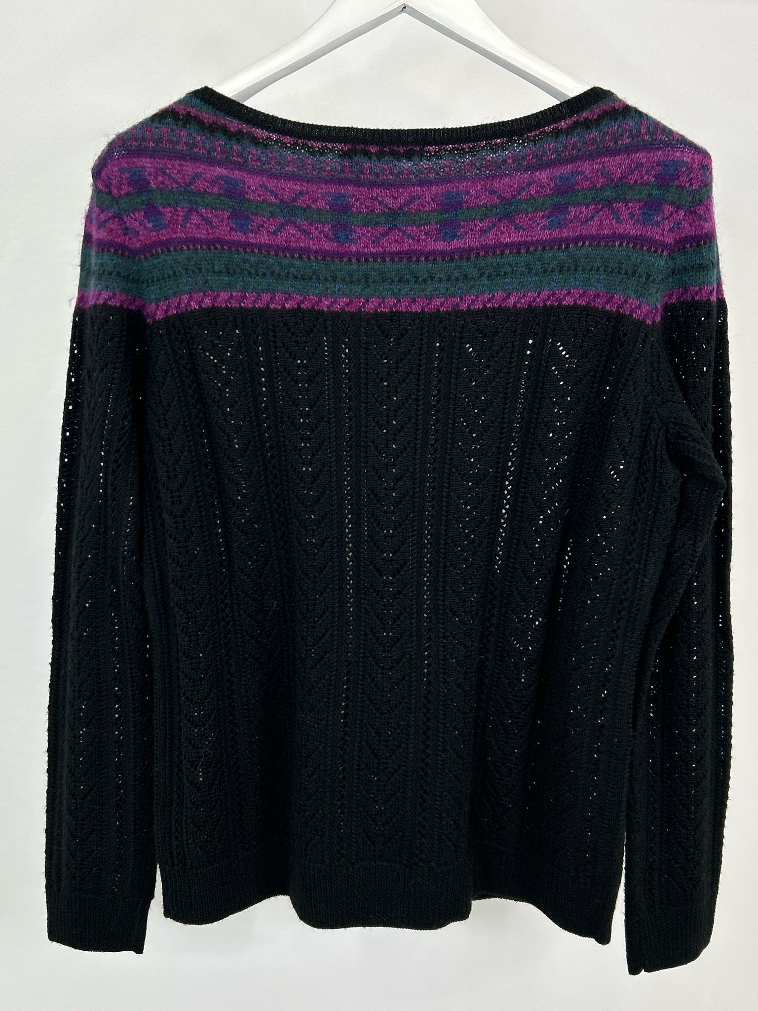 Lauren Ralph Lauren Size XL PURPLE AND BLACK Women Sweater