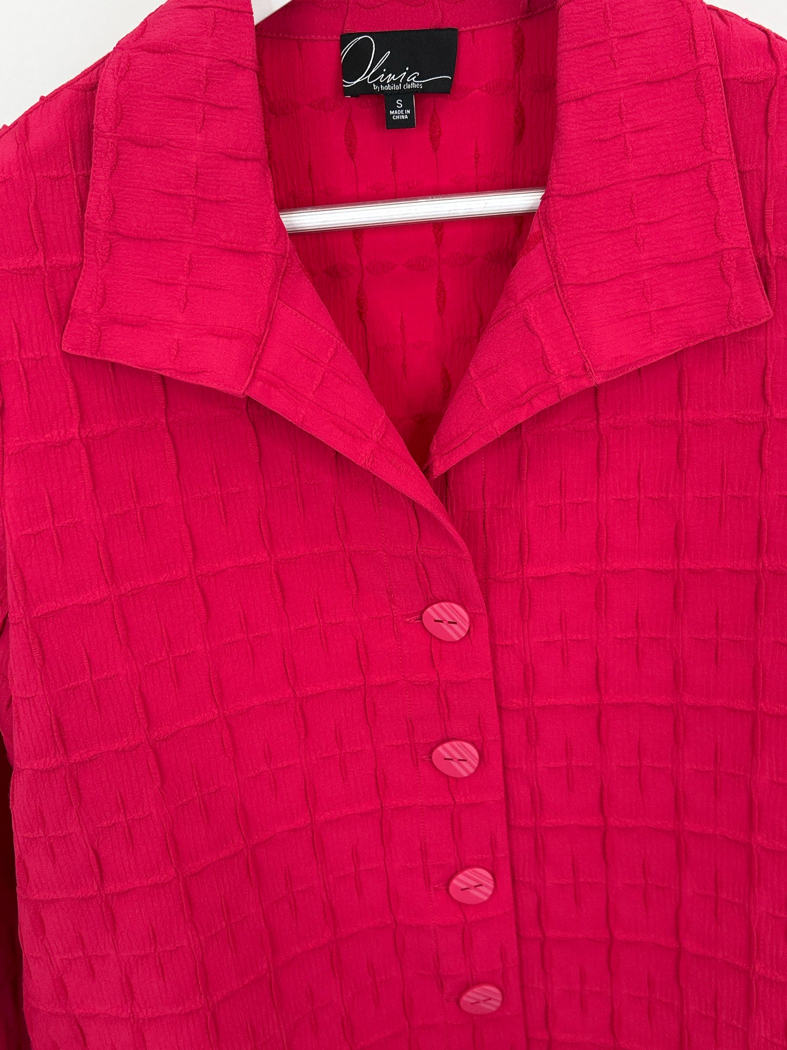 OLIVIA BY HABITAT CLOTHES Size S Magenta Women Jacket NWT
