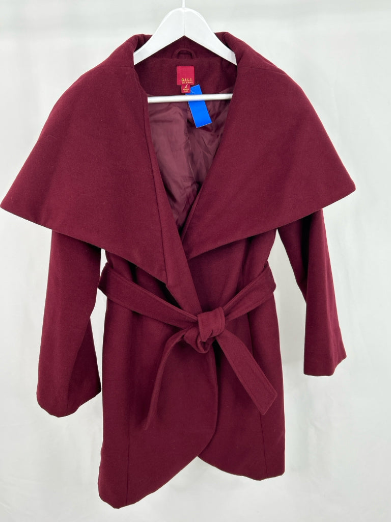 Tahari on sale burgundy coat