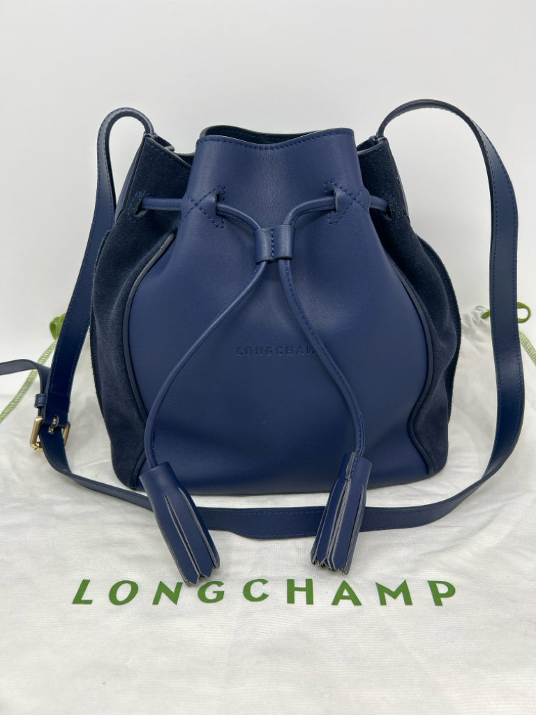 LONGCHAMP Blue Bucket Bag Purse