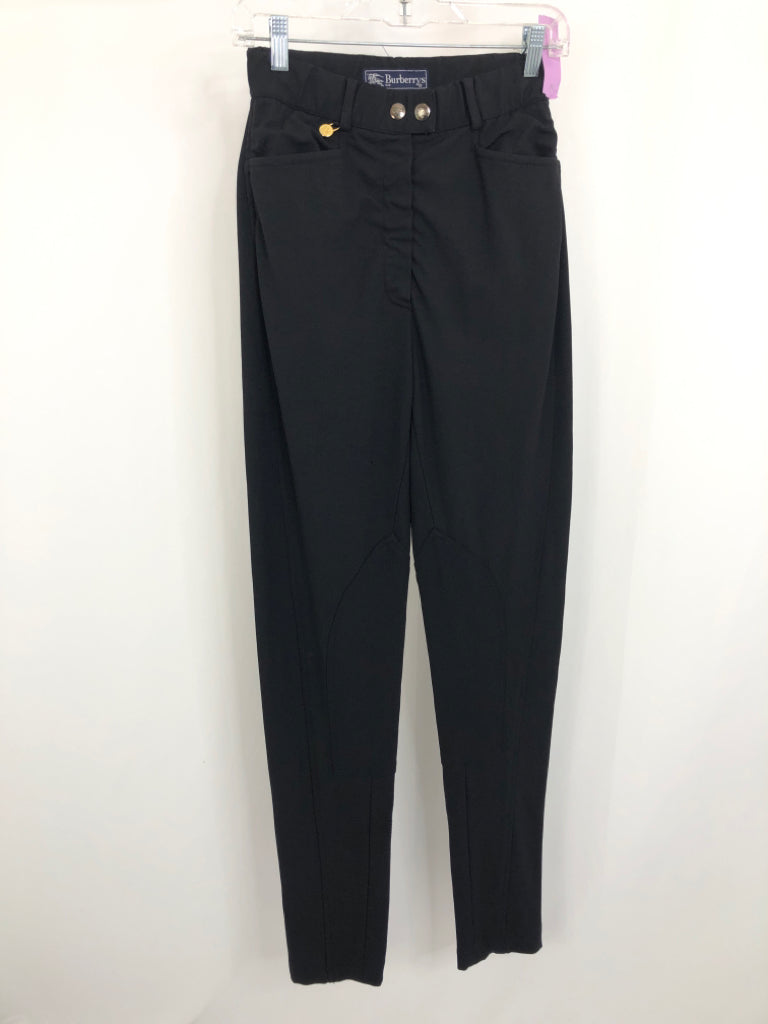 Burberry Ladies Black Wool Trousers, Brand Size 8 (US Size 6