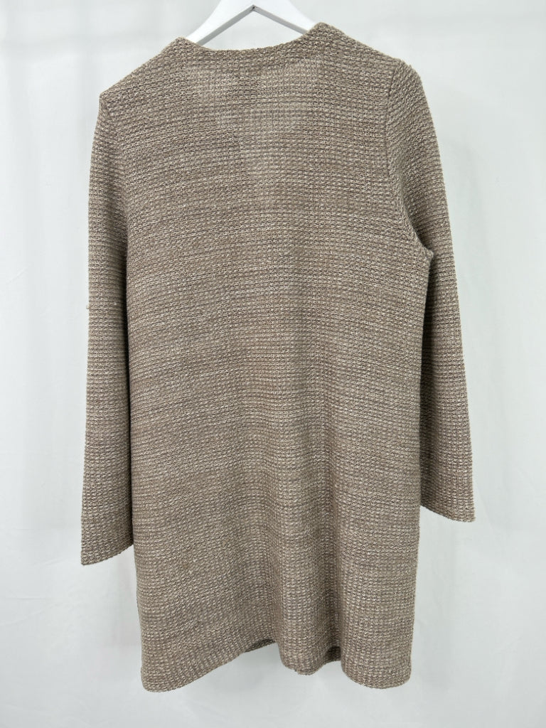 CHICO'S Size 2 Women Size 12 Taupe Coat