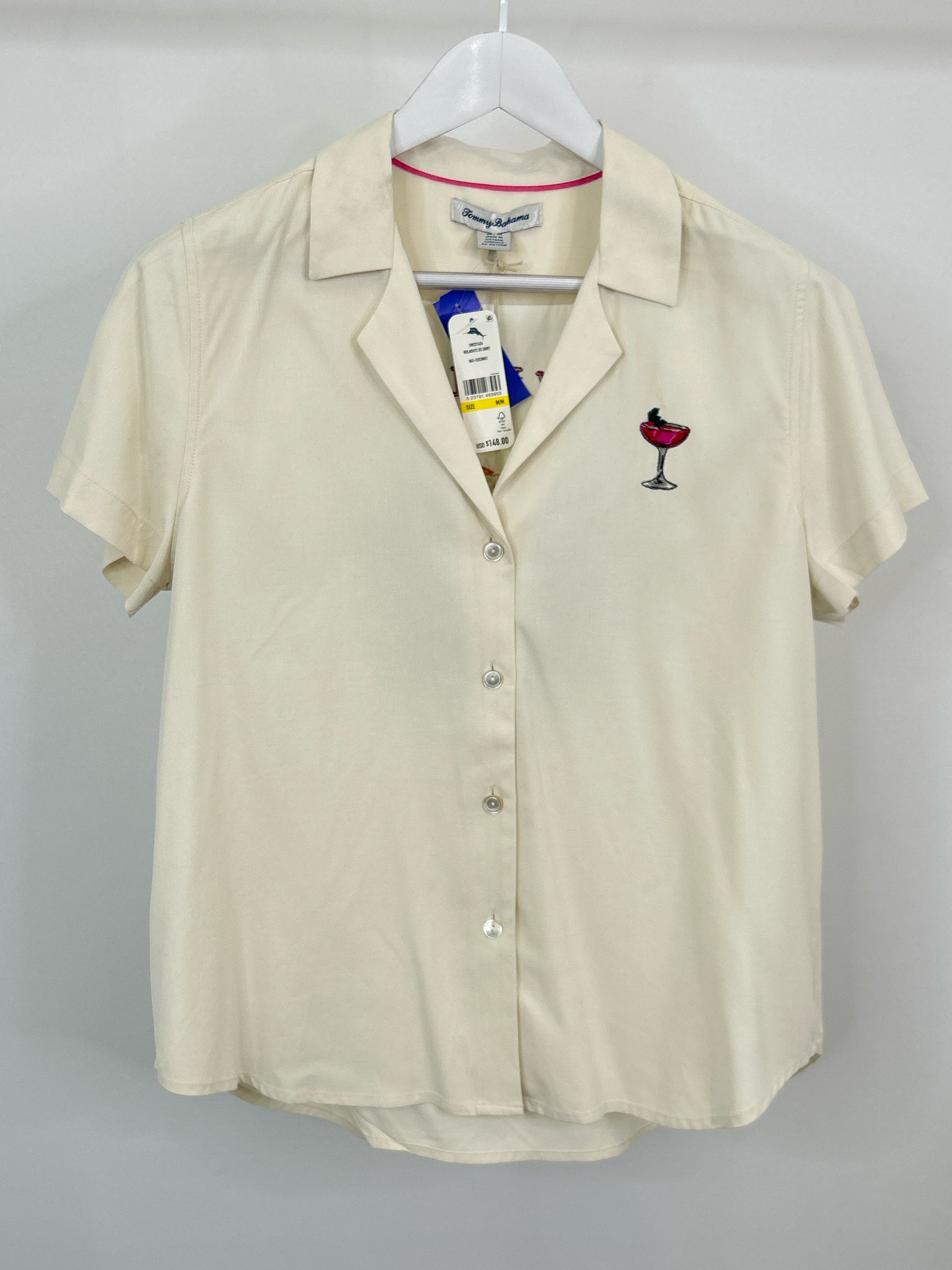 TOMMY BAHAMA Size M Cream Women Shirt