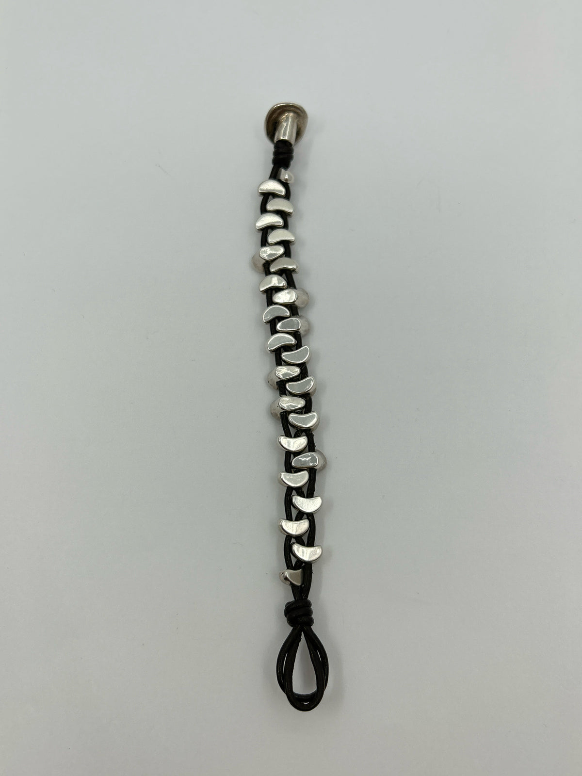 UNO DE 50 Silver & Green Bracelet
