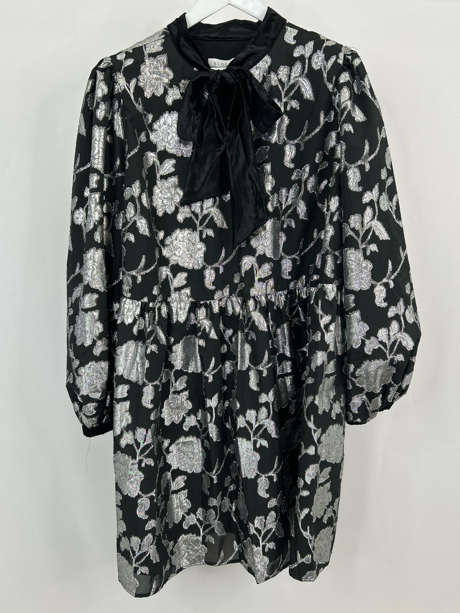 ELOQUII Size 20 Black and Silver Women Dress NWT