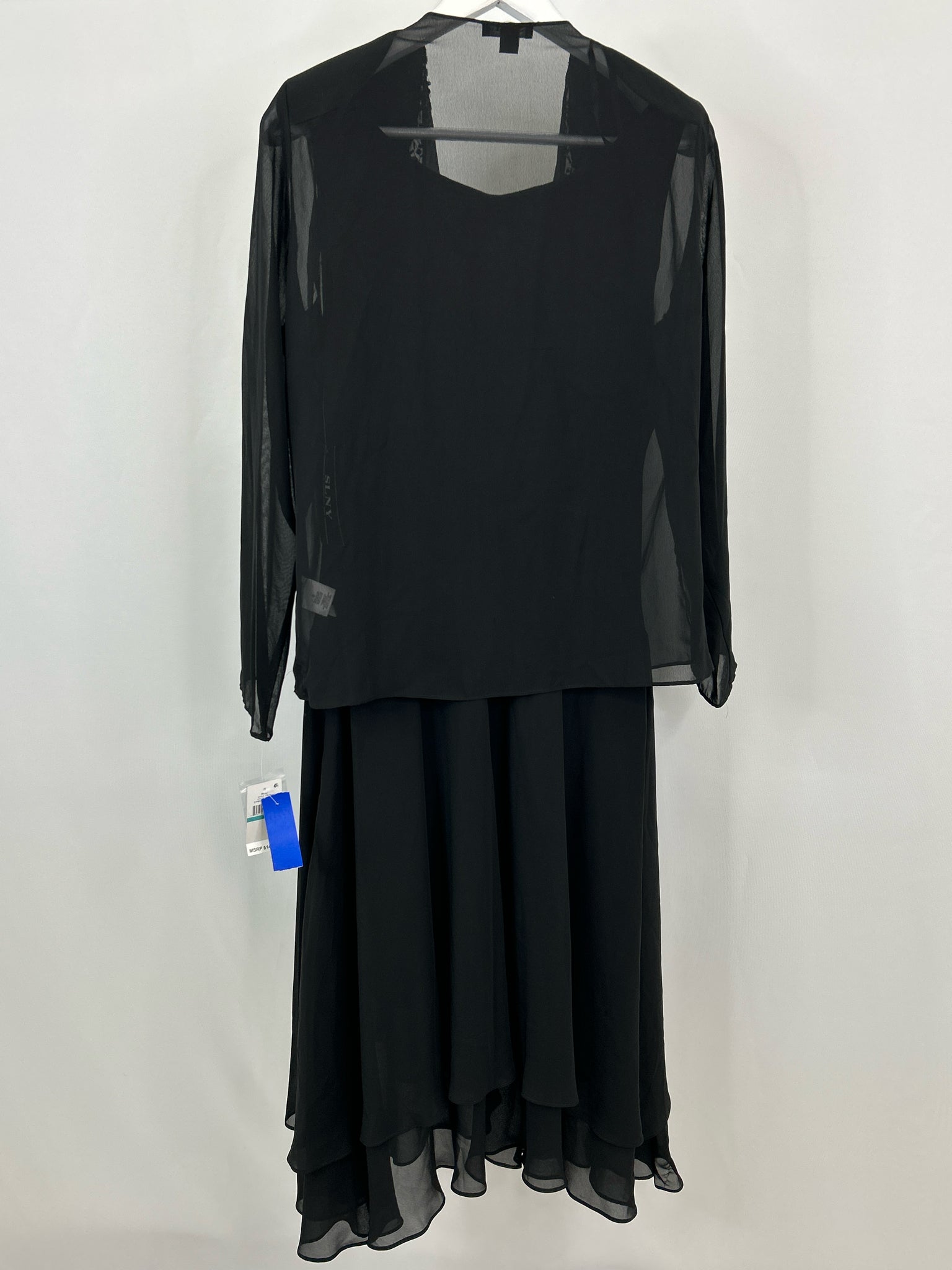 SLNY Size 16 Black Women 2-Piece w/dress