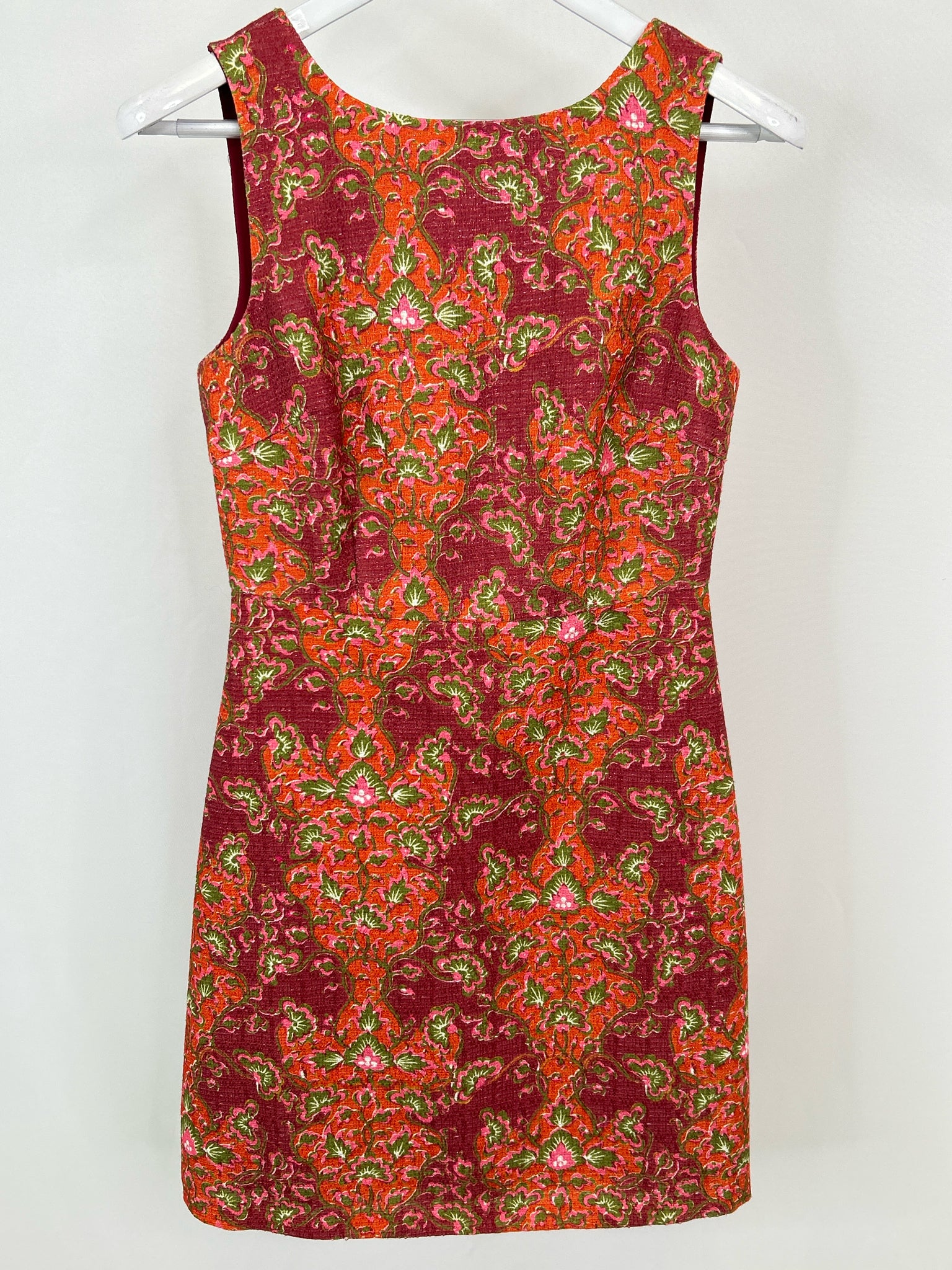 Flora Bea NWT Size S MAROON PRINT Women Dress
