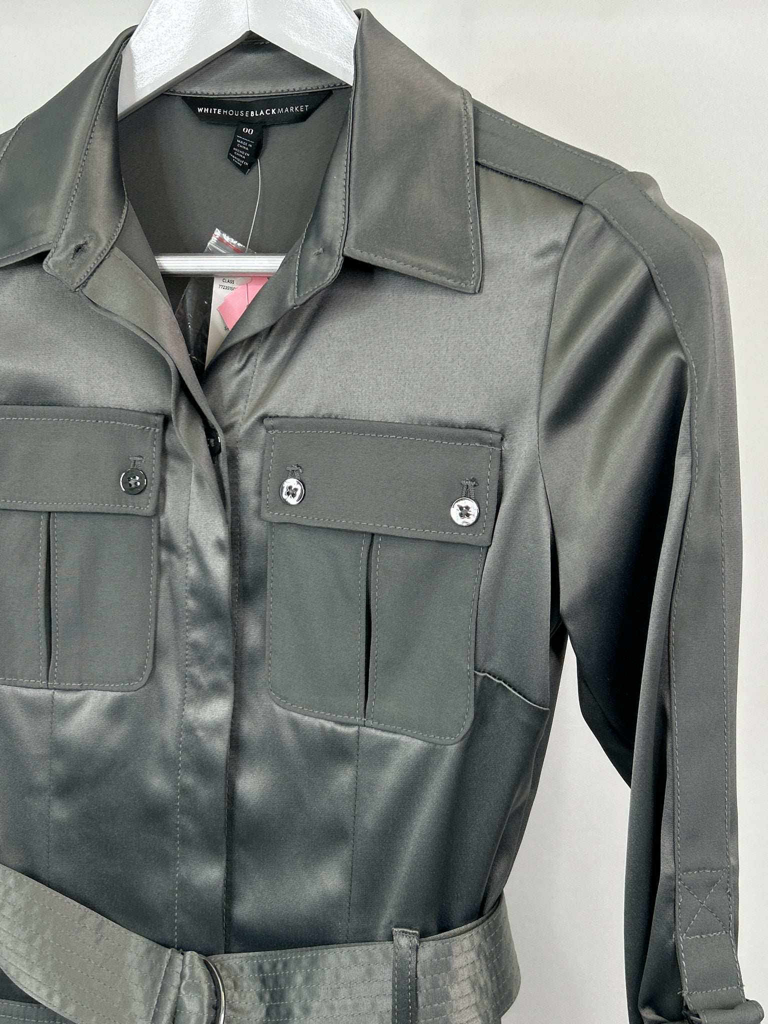 White House Black Market Size 00 Grey Women Dress